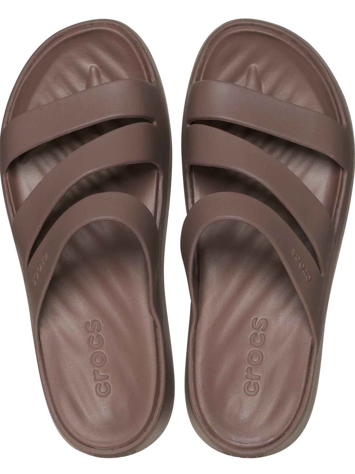  image of crocs-getaway-strappy-sandal-brown