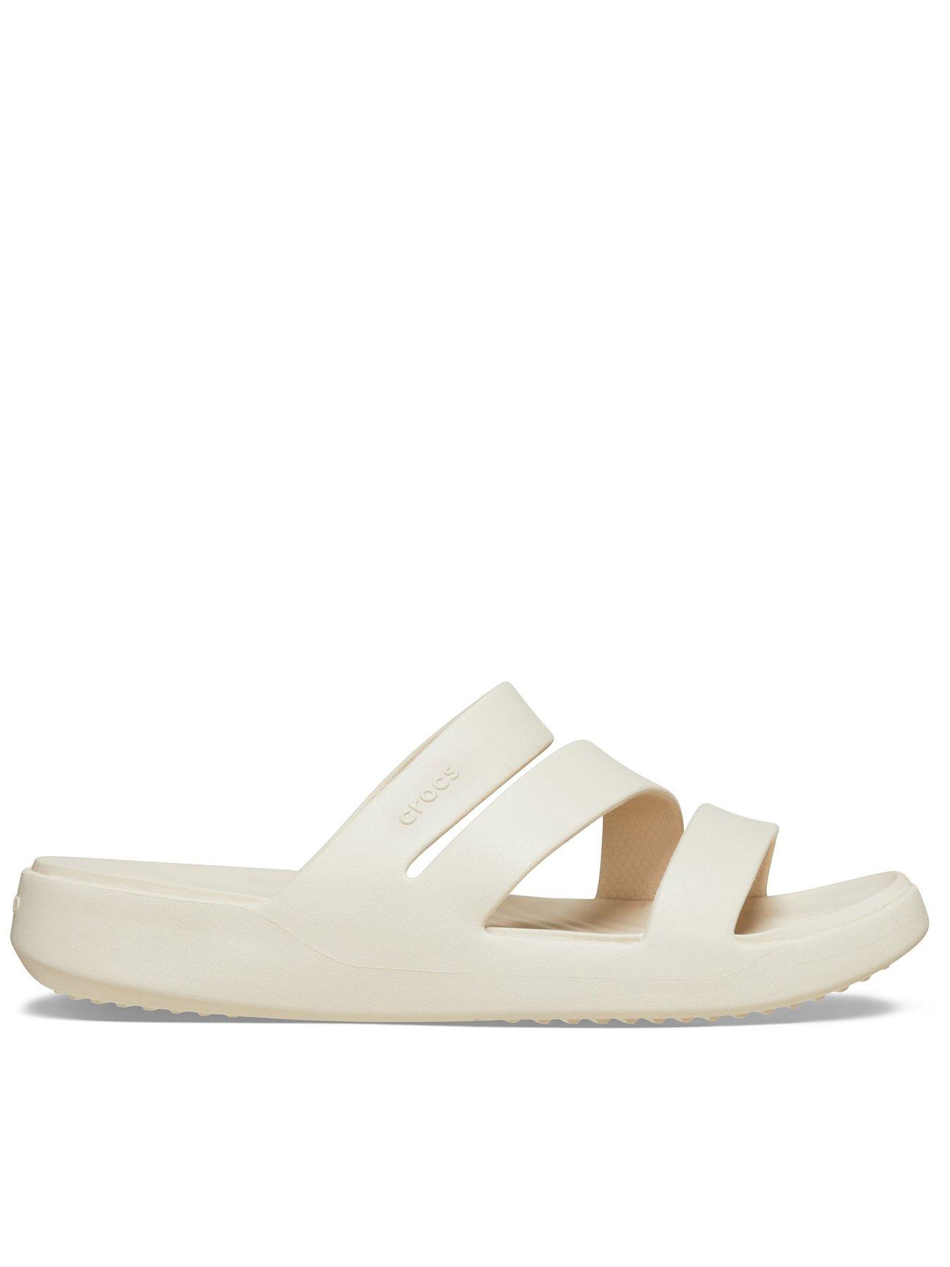 Image 1 of 6 of Crocs Getaway Strappy Sandals - Cream