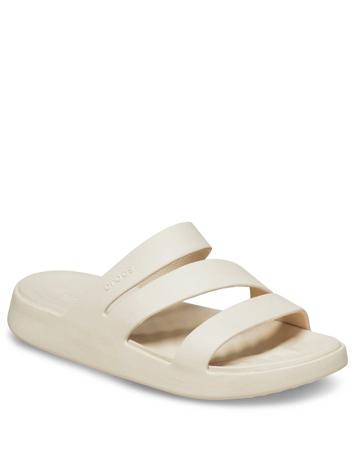 Image 2 of 6 of Crocs Getaway Strappy Sandals - Cream