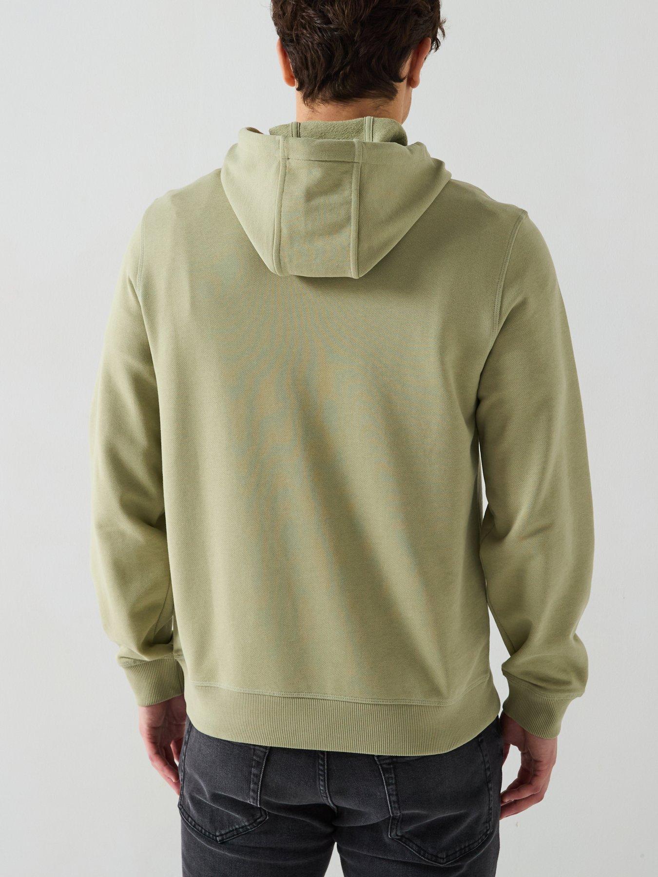 stillFront image of hugo-daratschi214-centre-patch-logo-hoodie-green