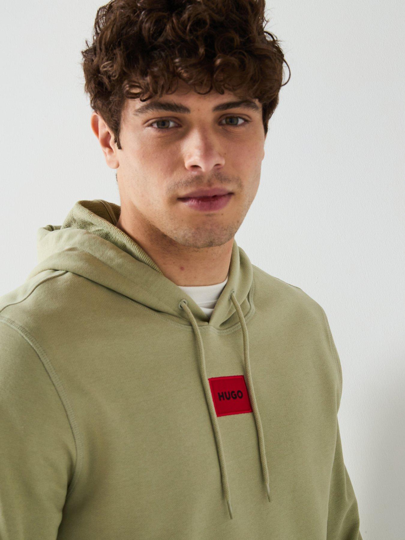  image of hugo-daratschi214-centre-patch-logo-hoodie-green