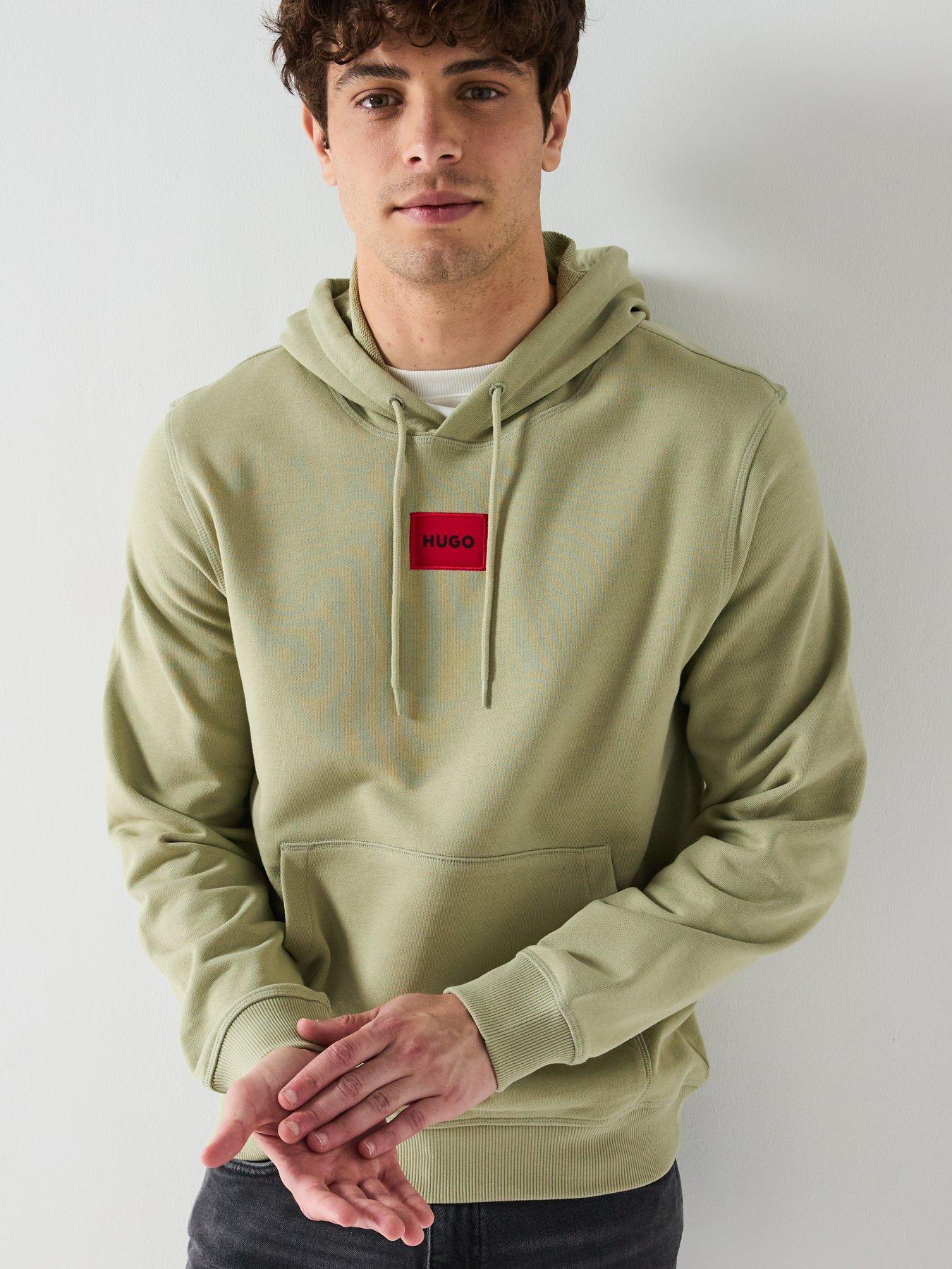  image of hugo-daratschi214-centre-patch-logo-hoodie-green