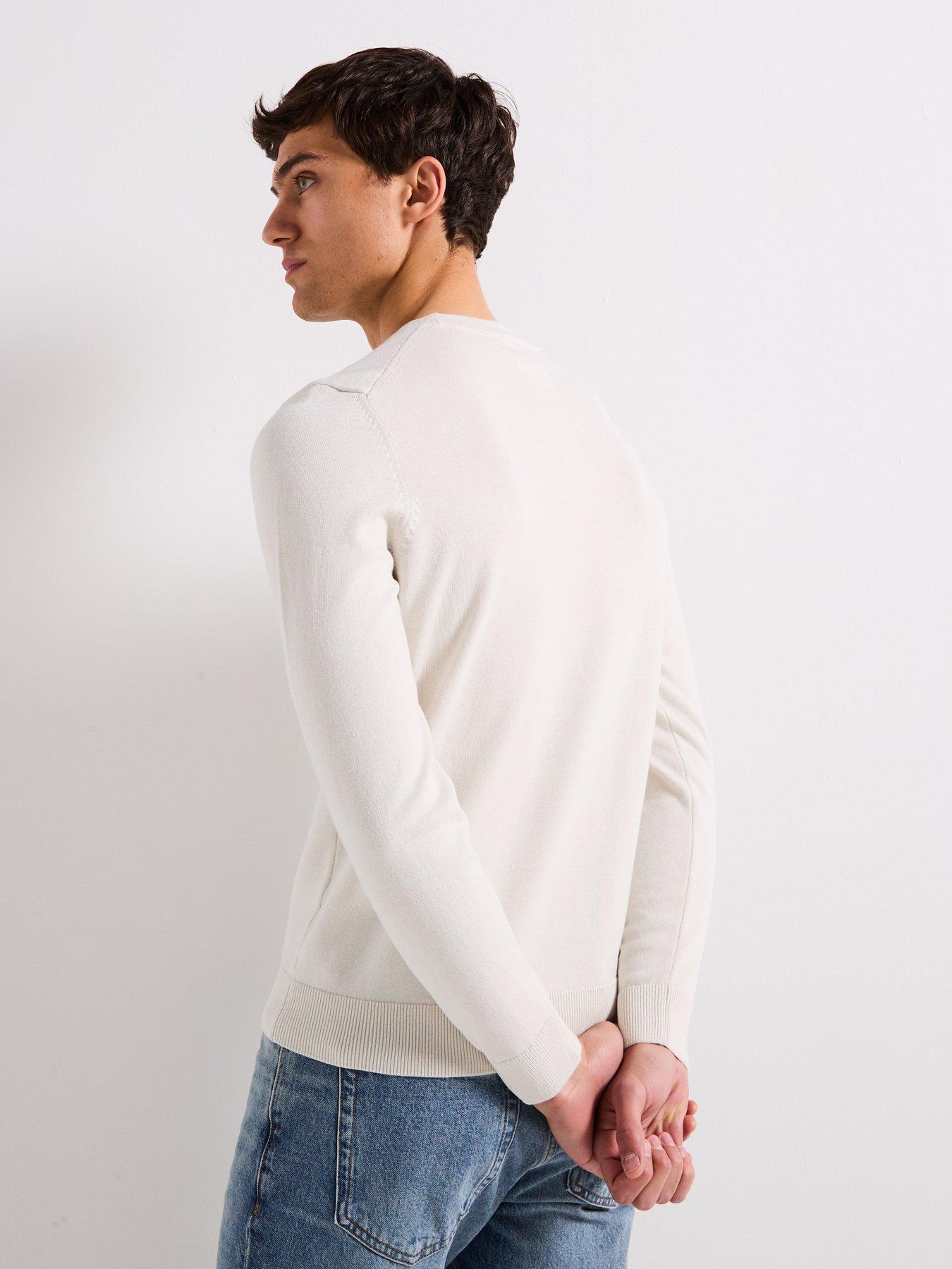  image of hugo-san-cassius-c1-relaxed-fit-knitted-jumper--natural