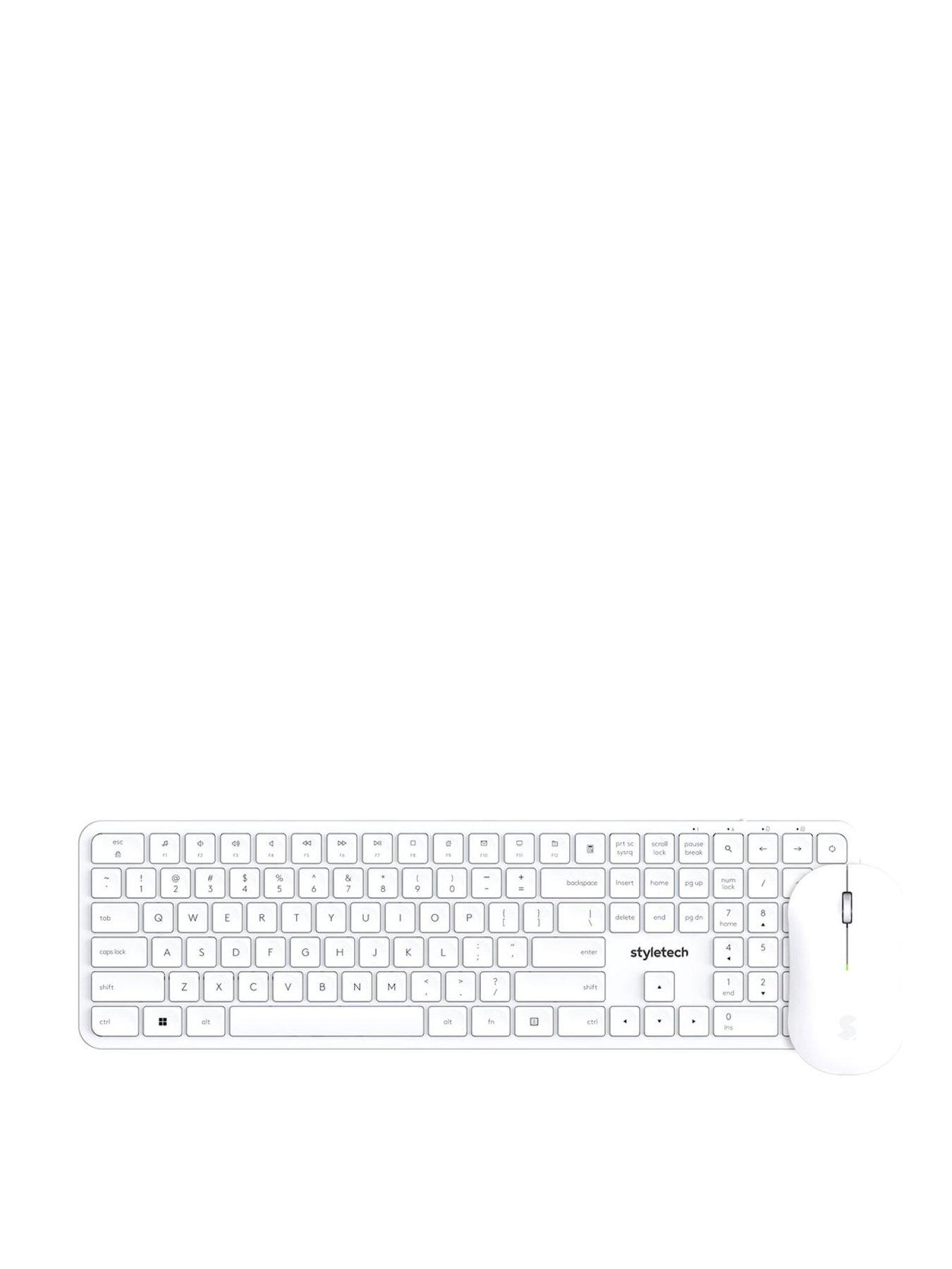 Styletech MK750 Wireless Mouse  &  Keyboard - White