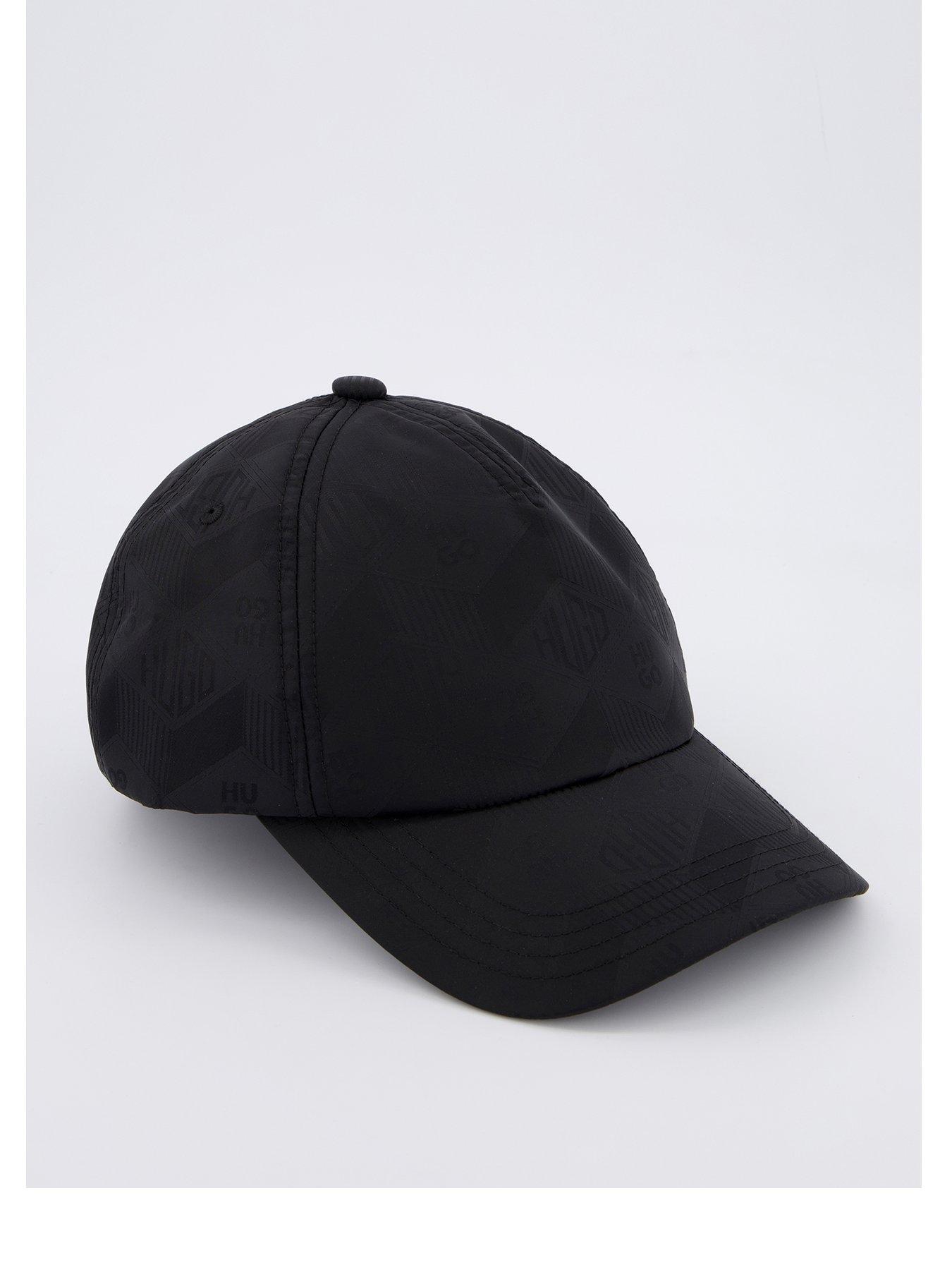  image of hugo-jude-m-jaquard-geo-monogram-cap-black
