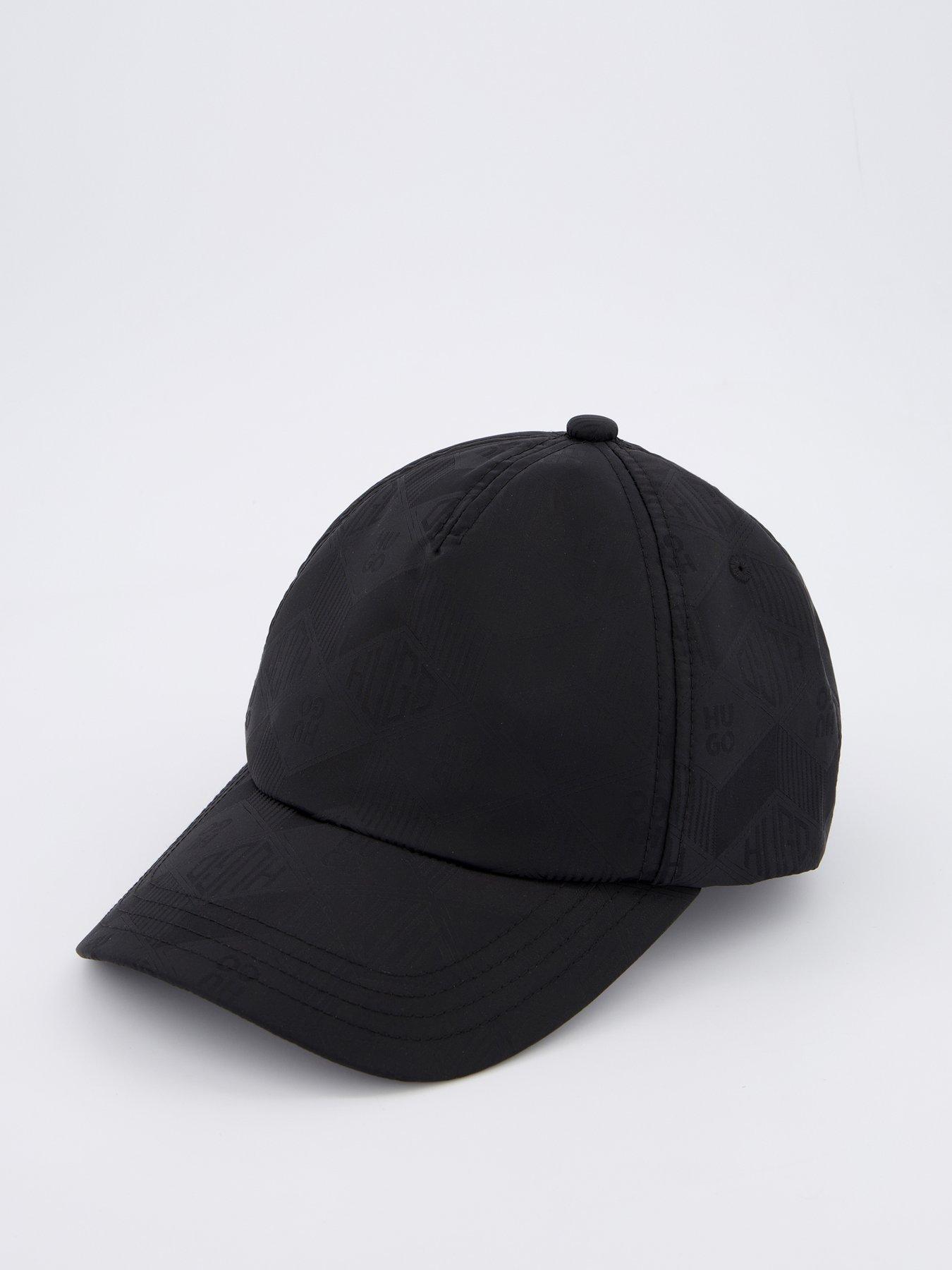  image of hugo-jude-m-jaquard-geo-monogram-cap-black