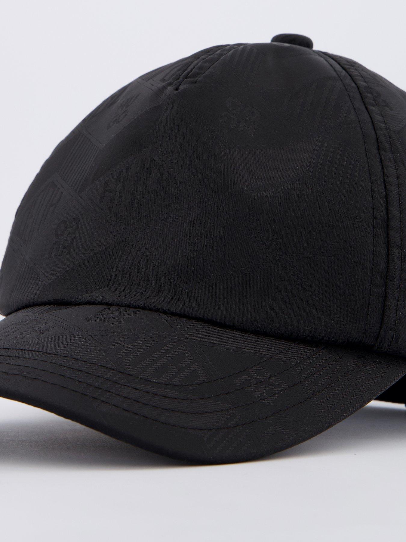  image of hugo-jude-m-jaquard-geo-monogram-cap-black