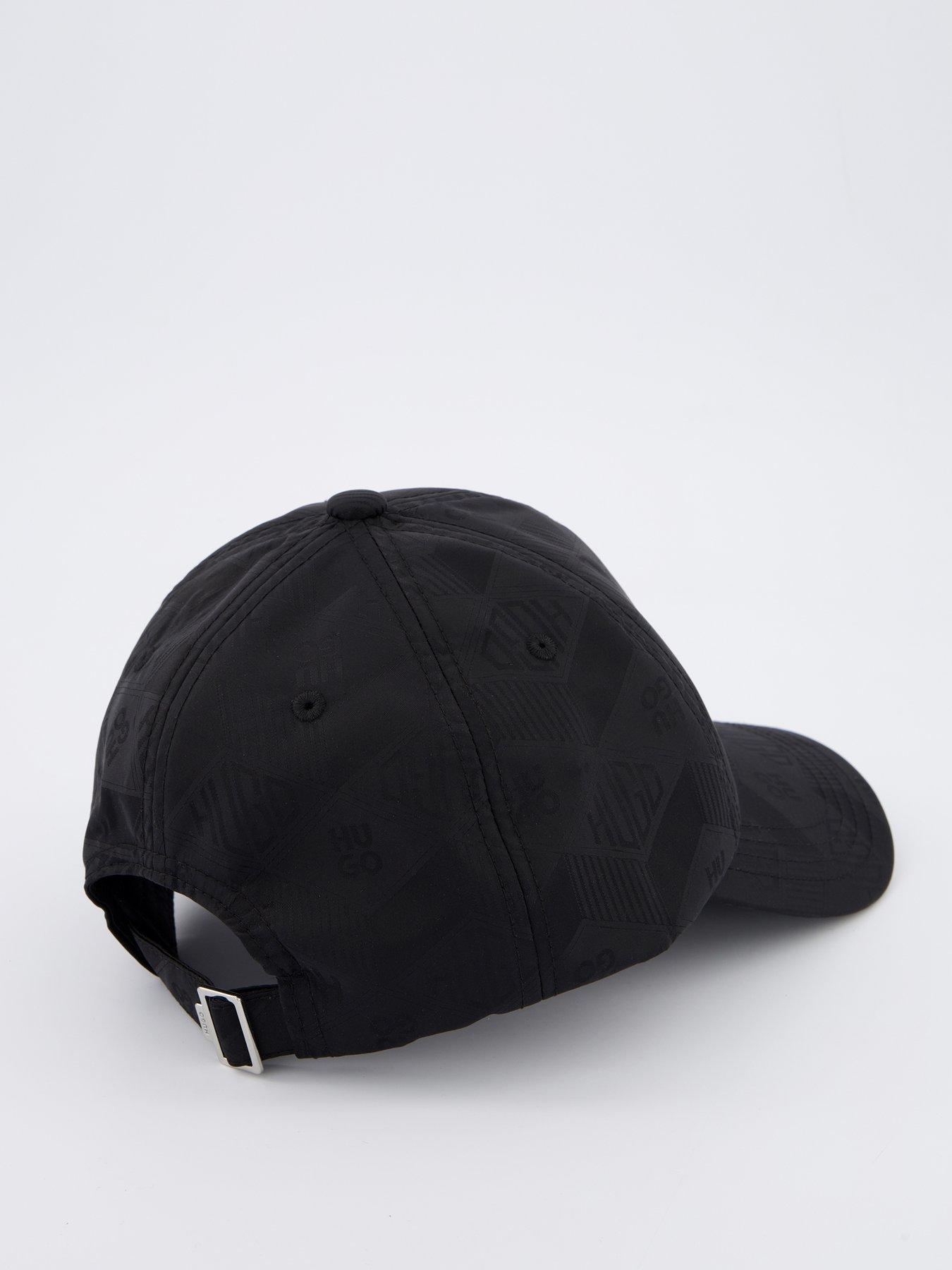  image of hugo-jude-m-jaquard-geo-monogram-cap-black