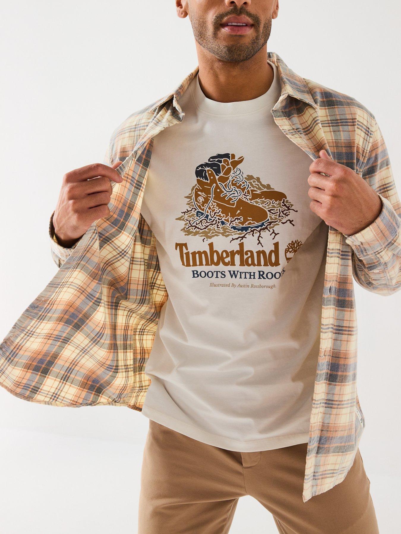  image of timberland-front-boot-graphic-t-shirt-white