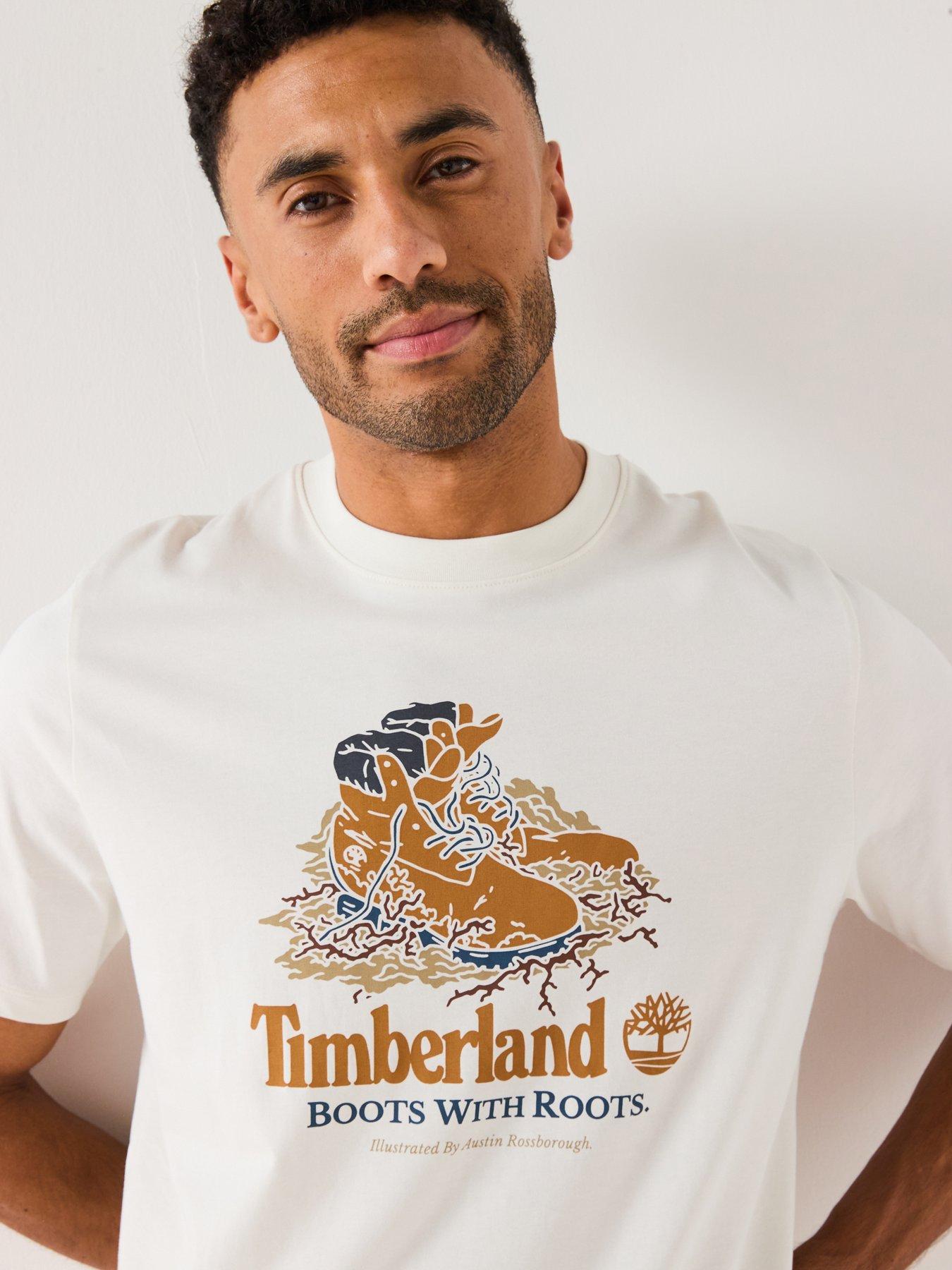  image of timberland-front-boot-graphic-t-shirt-white