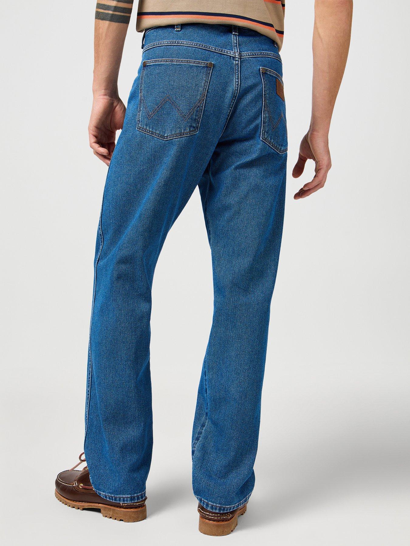  image of wrangler-frontier-relaxed-straight-fit-jeans-dark-blue