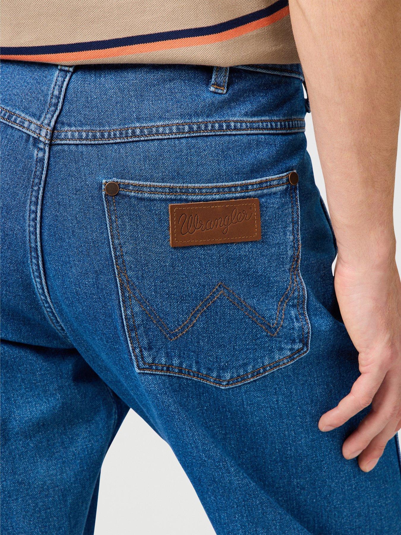  image of wrangler-frontier-relaxed-straight-fit-jeans-dark-blue