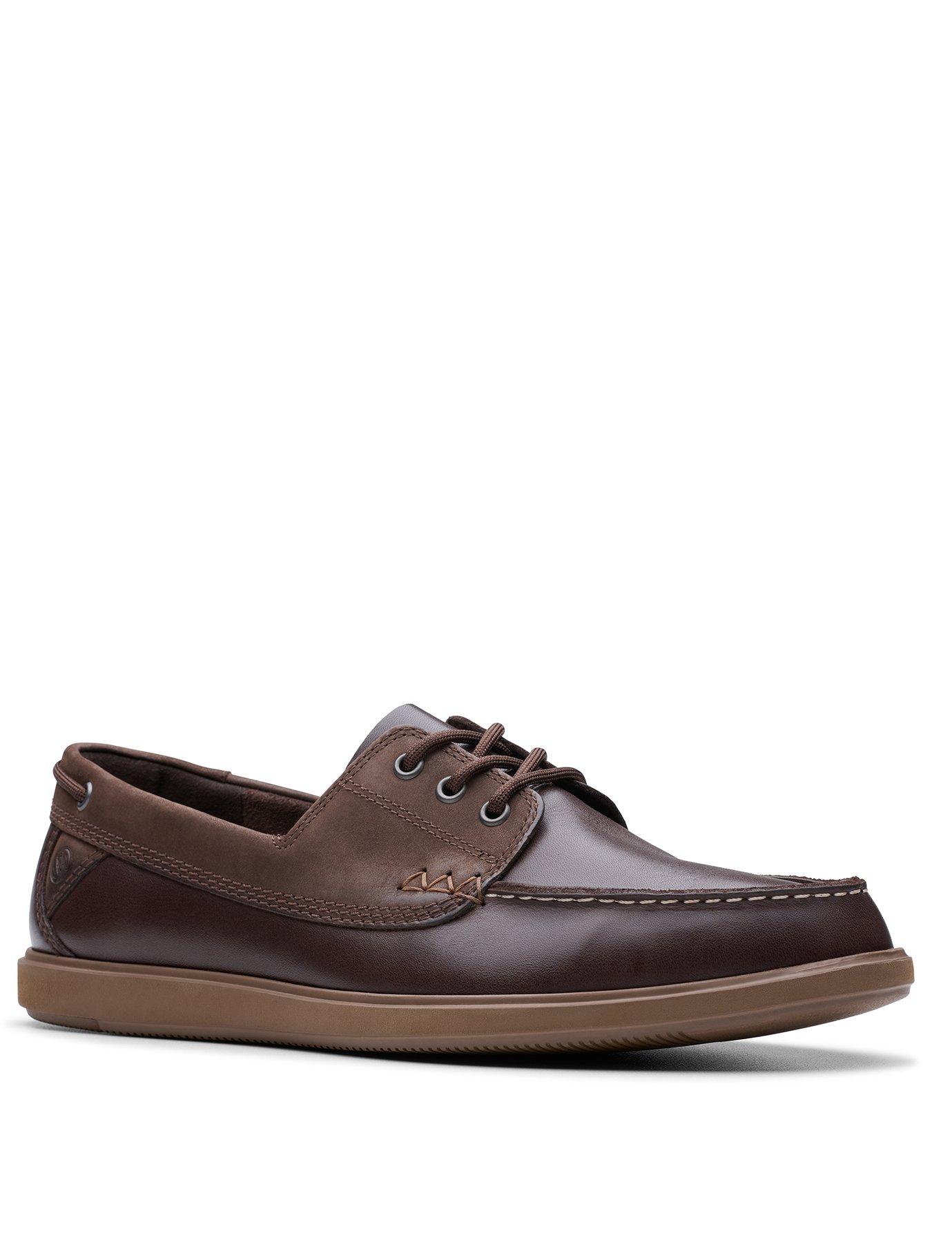 Boat Shoe Clarks Bratton Pour Homme - Style Décontracté En Cuir - Confort Assuré