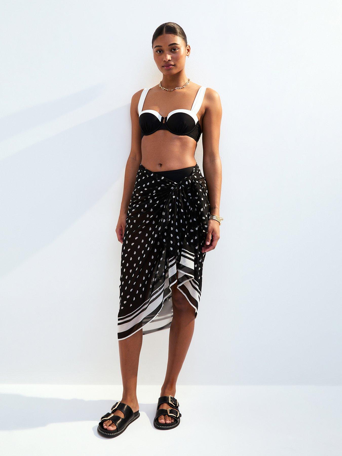 new-look-black-polka-dot-bordered-textured-sarong-print