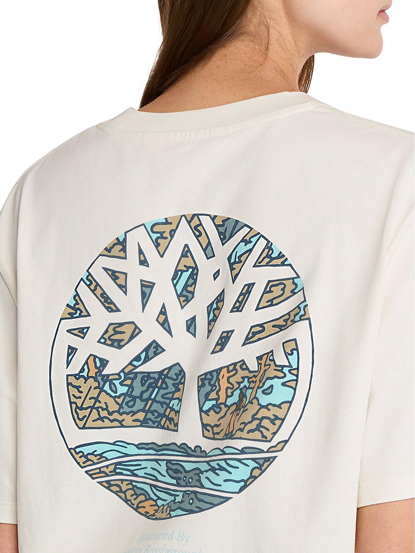  image of timberland-mens-illustrated-tree-back-graphic-t-shirt-white