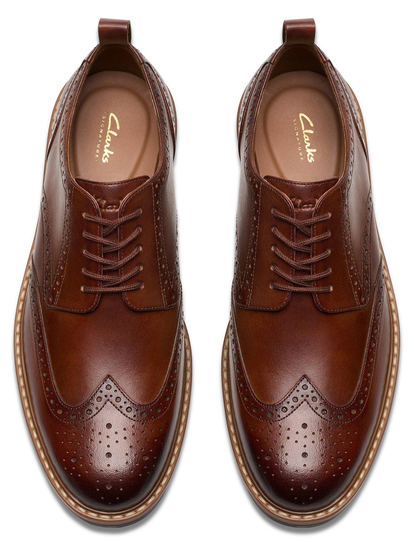  image of clarks-aldwin-limit-brogue-shoes