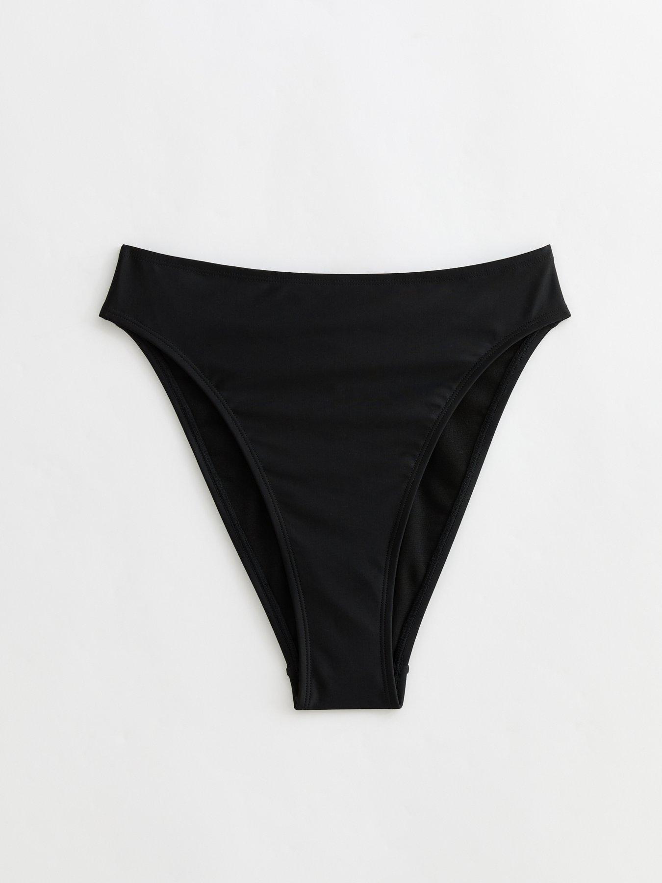  image of new-look-mix-and-match-basic-high-leg-high-waisted-bikini-bottoms-black