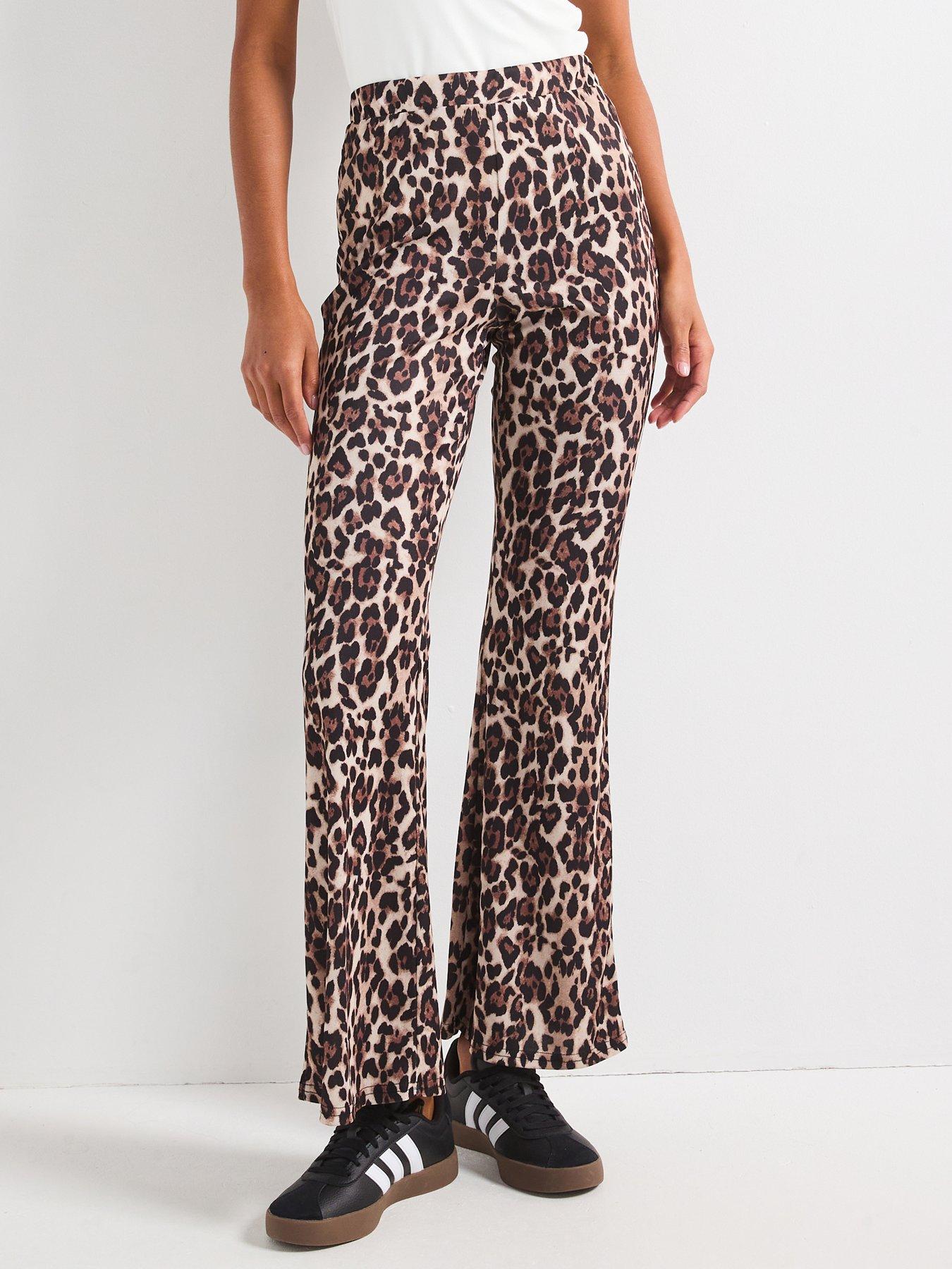 undefined Leopard Print Flare Legging  - Multi