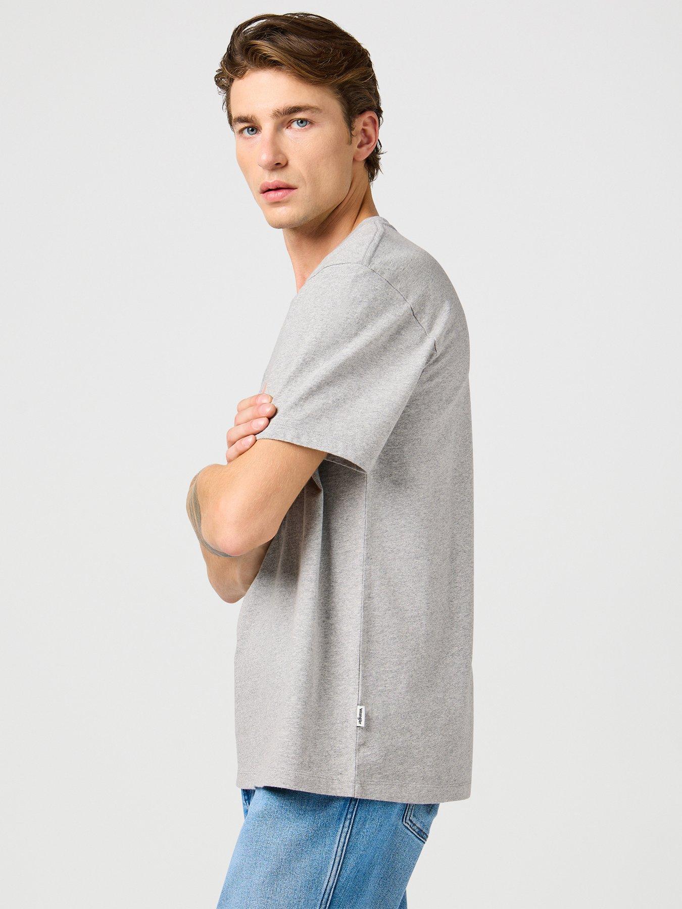  image of wrangler-graphic-t-shirt-light-grey