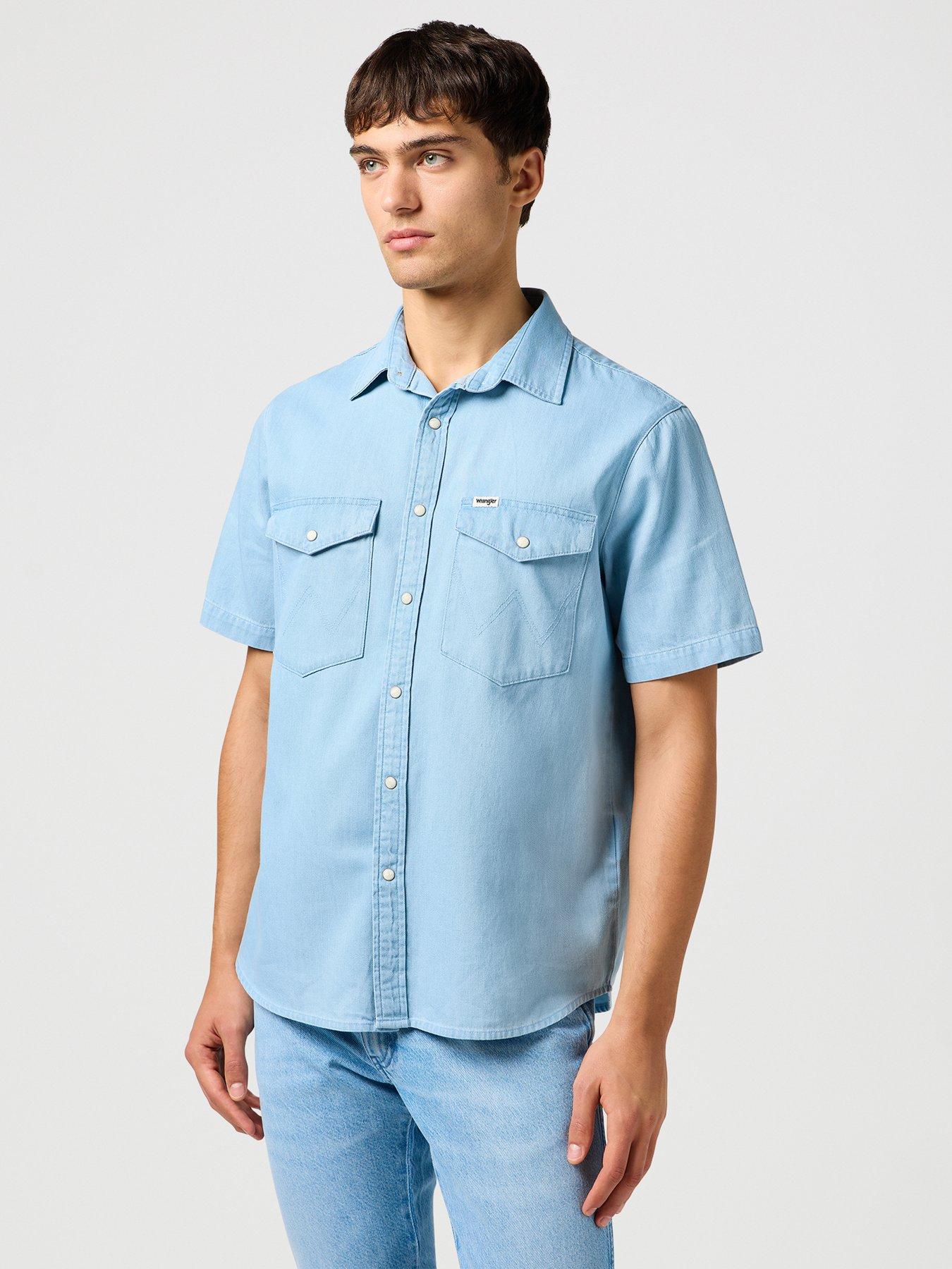 wrangler-short-sleeve-denim-western-shirt-light-blue