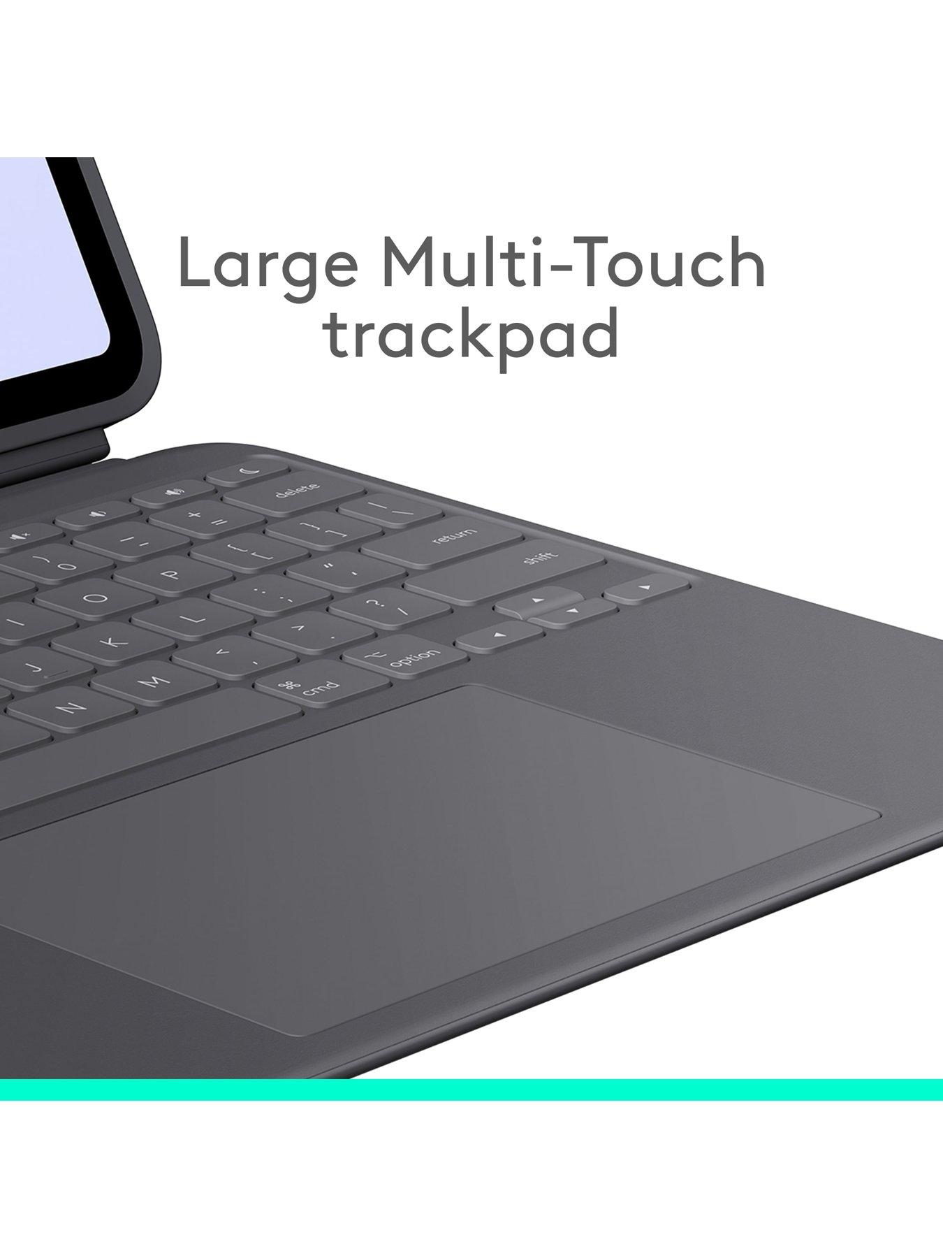  image of logitech-combo-touch-ipad-pro-13-inch-m42024-keyboard-case-detachable-backlit-keyboard-with-kickstand-multi-use-mode-graphite