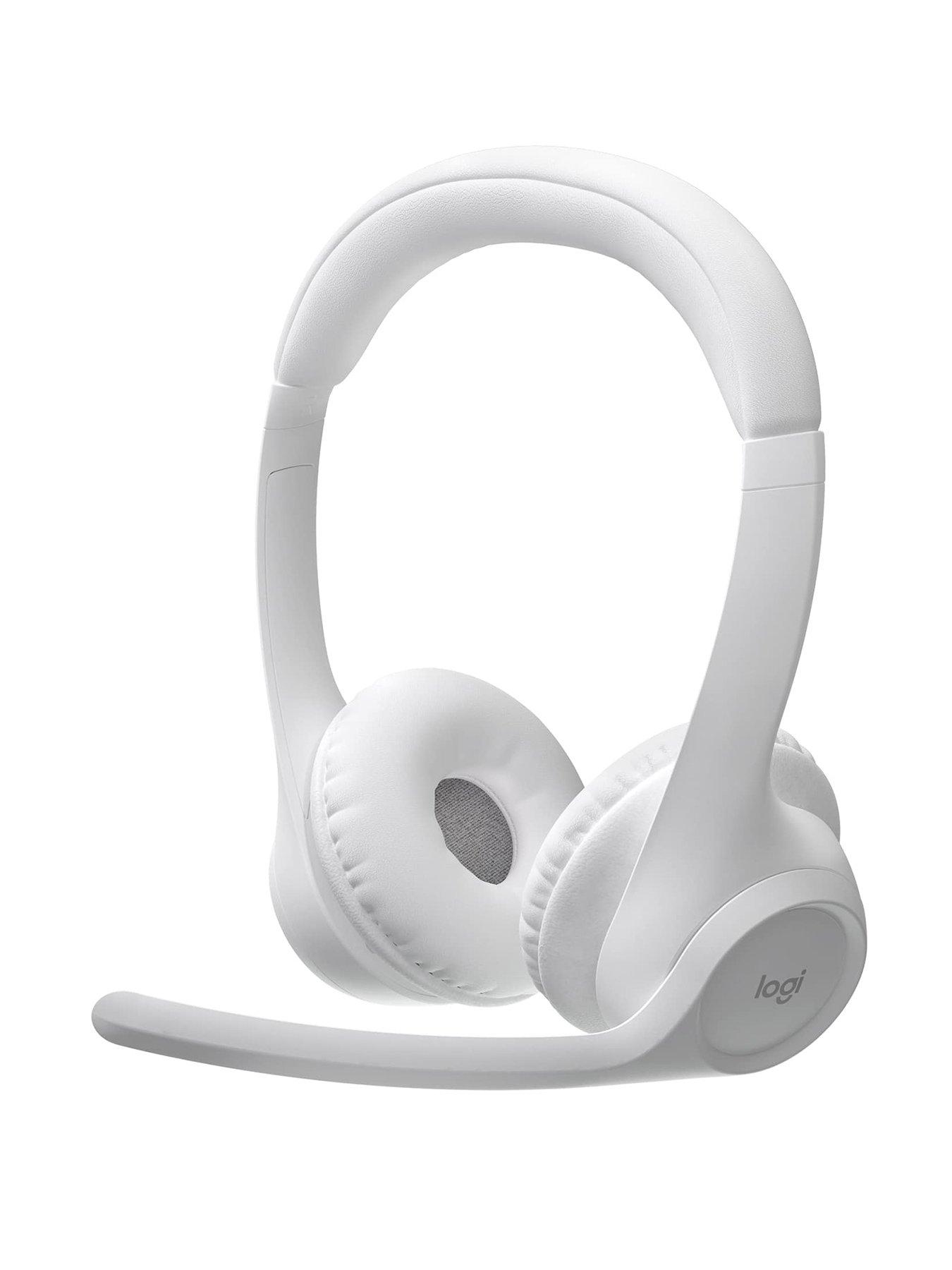 undefined Zone 300 Wireless Bluetooth Headset With Noise-Cancelling Microphone, Compatible With Windows, Mac, Chrome, Linux, Ios, Android-Off-White