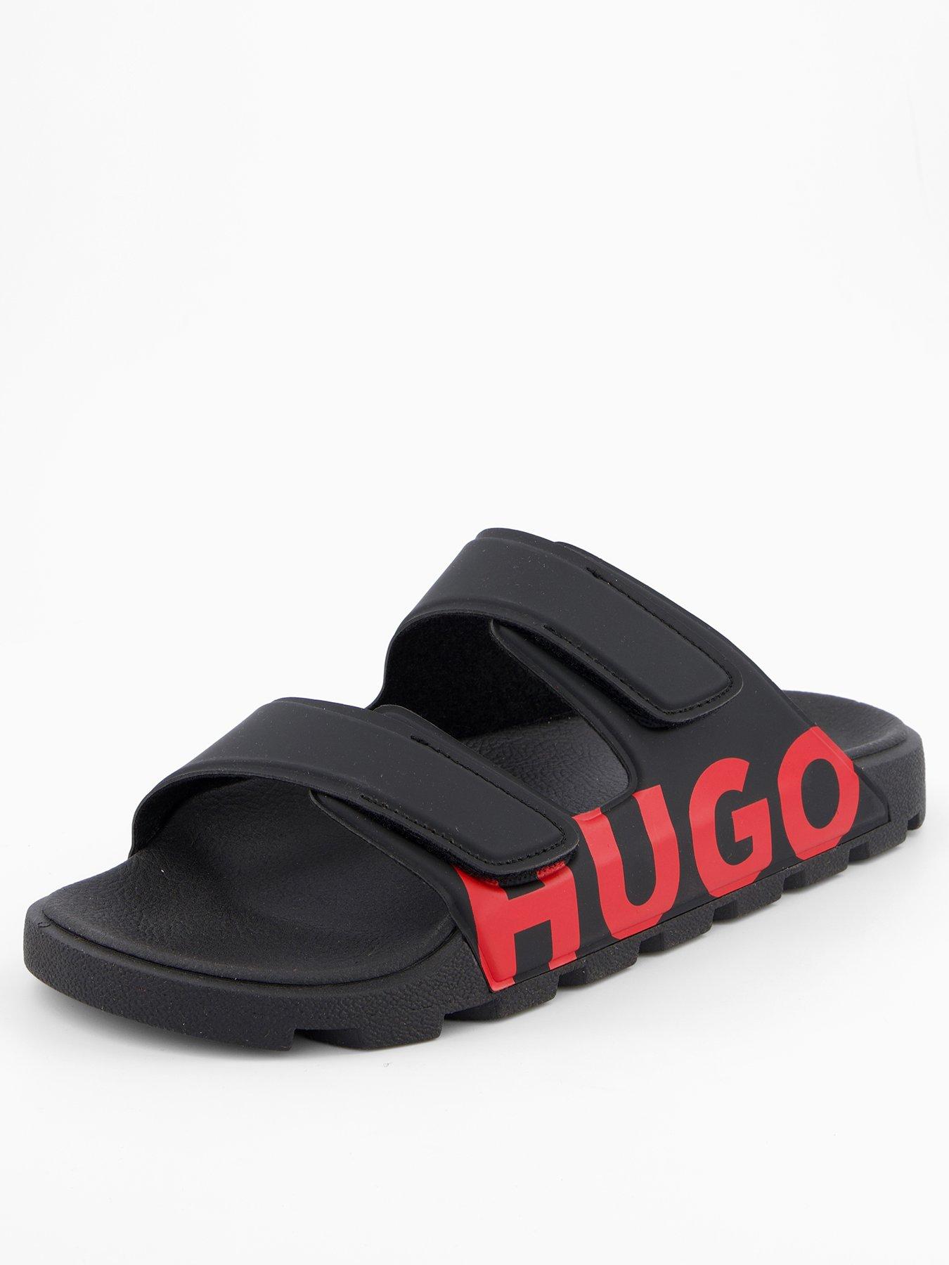 hugo-mens-evander-two-strap-logo-sandals-black