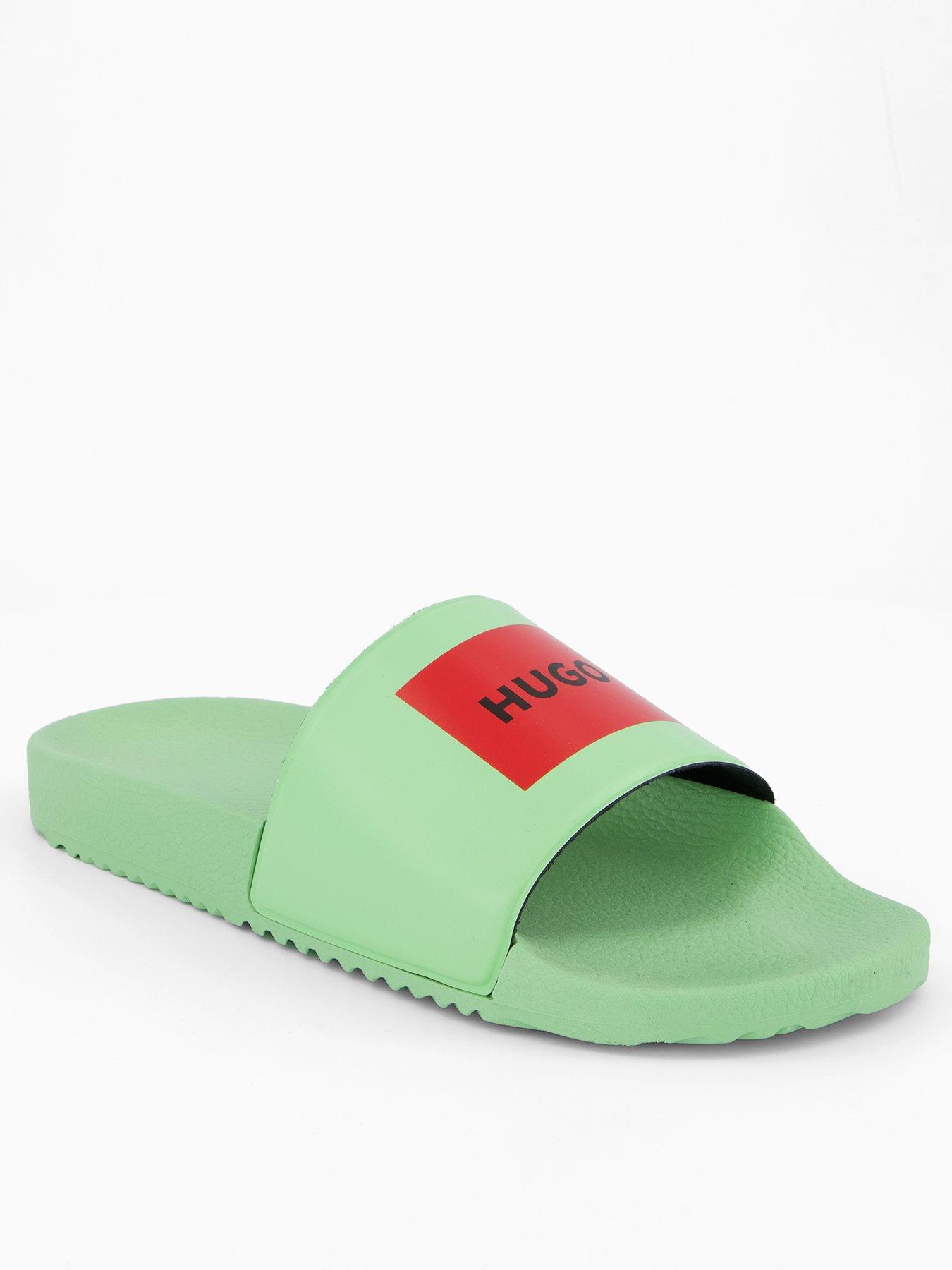 undefined Timein Red Patch Logo Slider-Light Green - Light/Pastel Green
