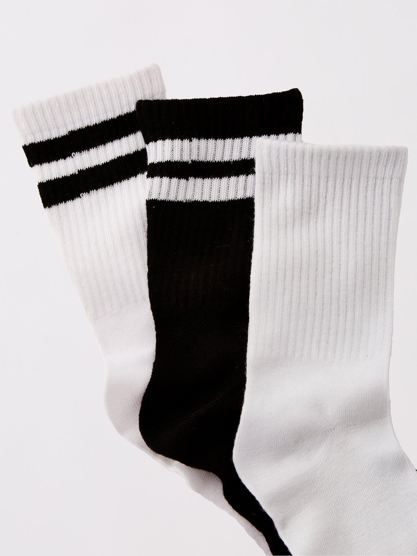  image of pieces-3-pack-socks-monochrome