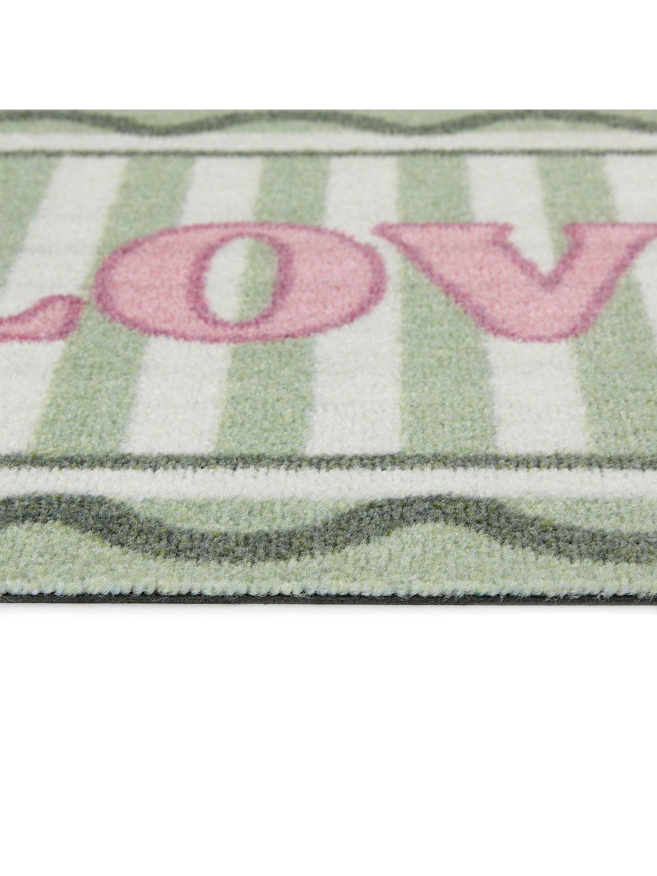 Image 4 of 4 of Very Home My Love Nylon Washable Doormat 50x75cm - Green