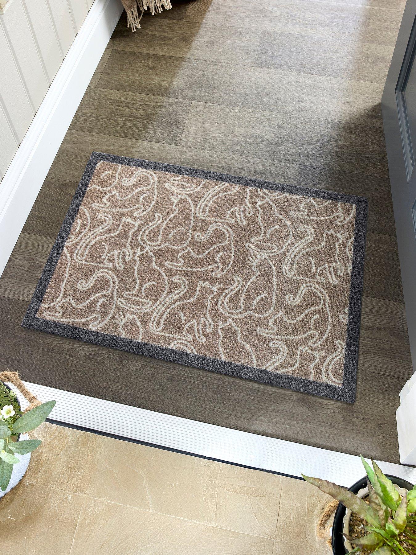 very-home-my-cat-outline-washable-doormat-50x75cm-beige