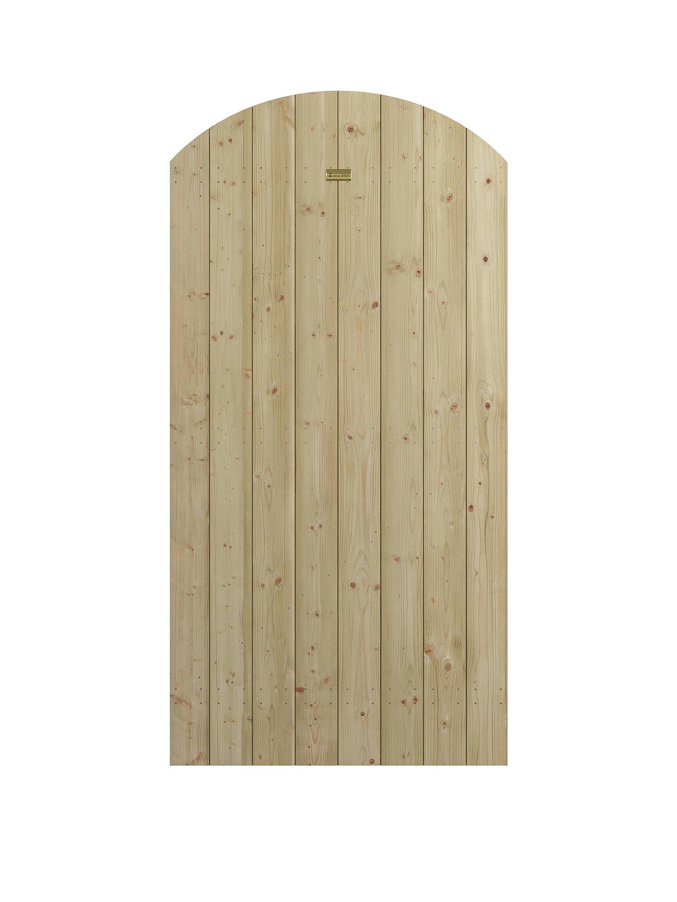  image of rowlinson-tongue-and-groove-arch-top-wooden-gate