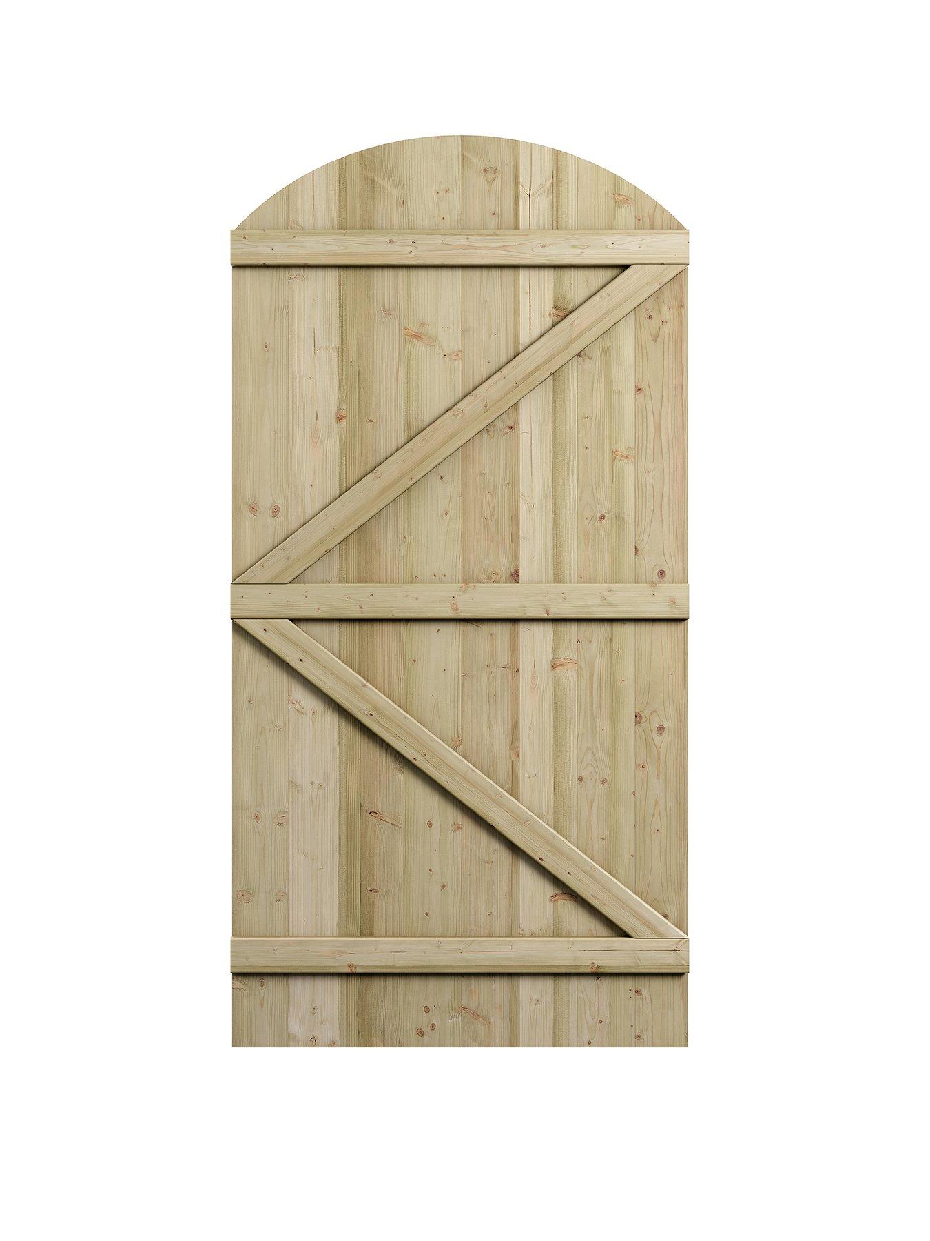  image of rowlinson-tongue-and-groove-arch-top-wooden-gate