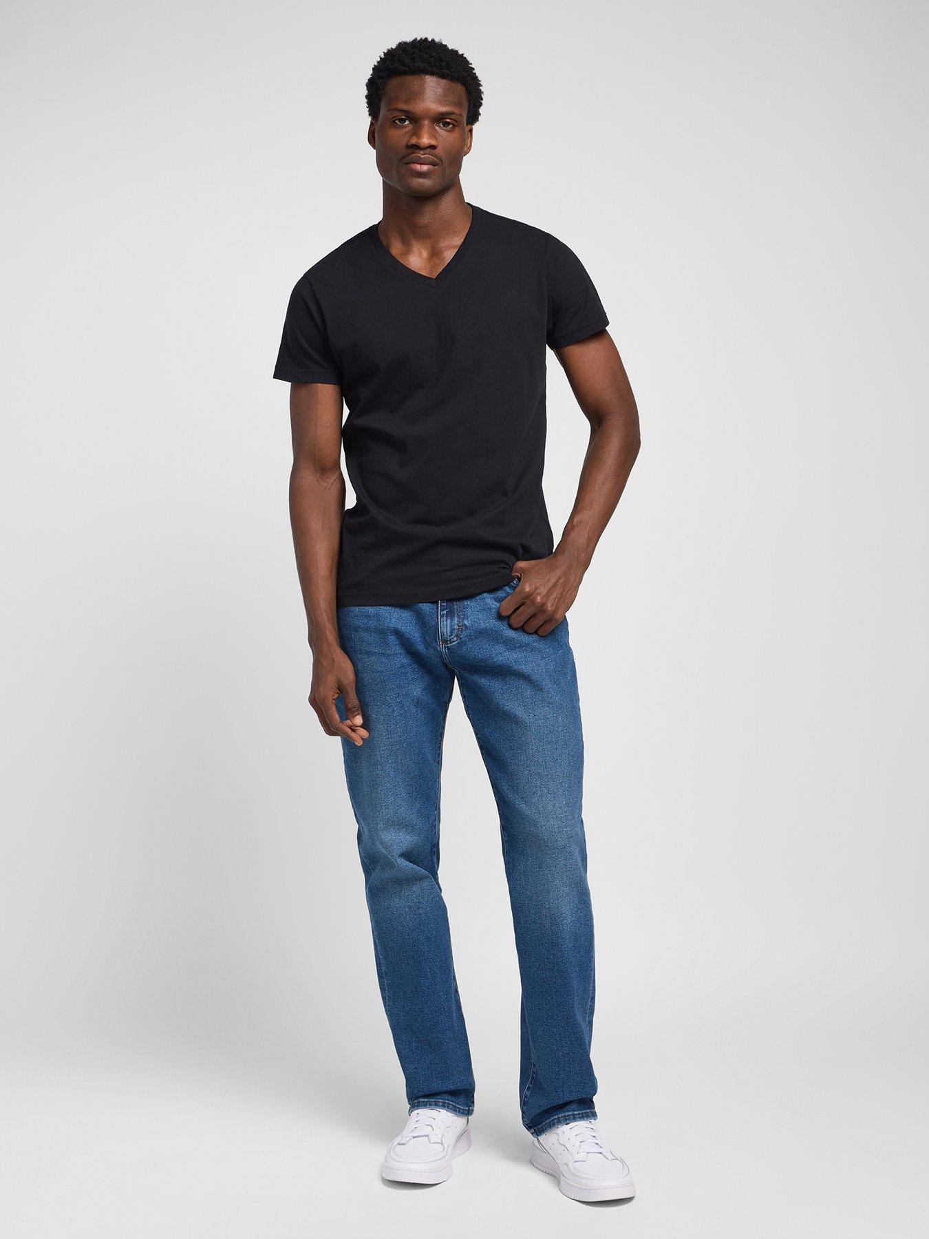  image of lee-extreme-motion-stretch-straight-fit-jeans-light-blue