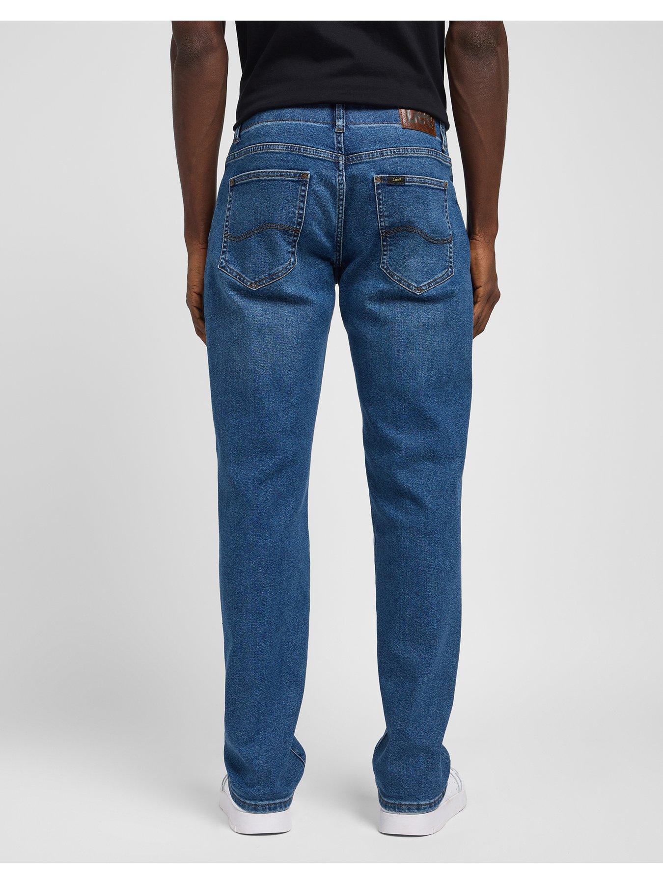  image of lee-extreme-motion-stretch-straight-fit-jeans-light-blue