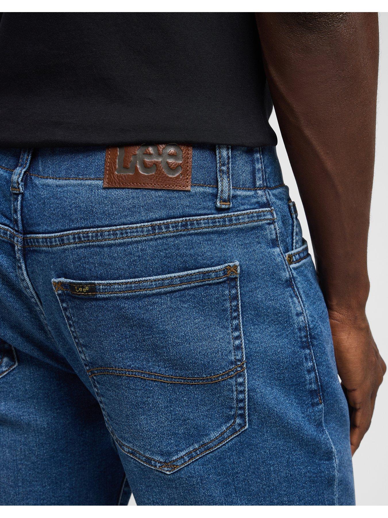  image of lee-extreme-motion-stretch-straight-fit-jeans-light-blue