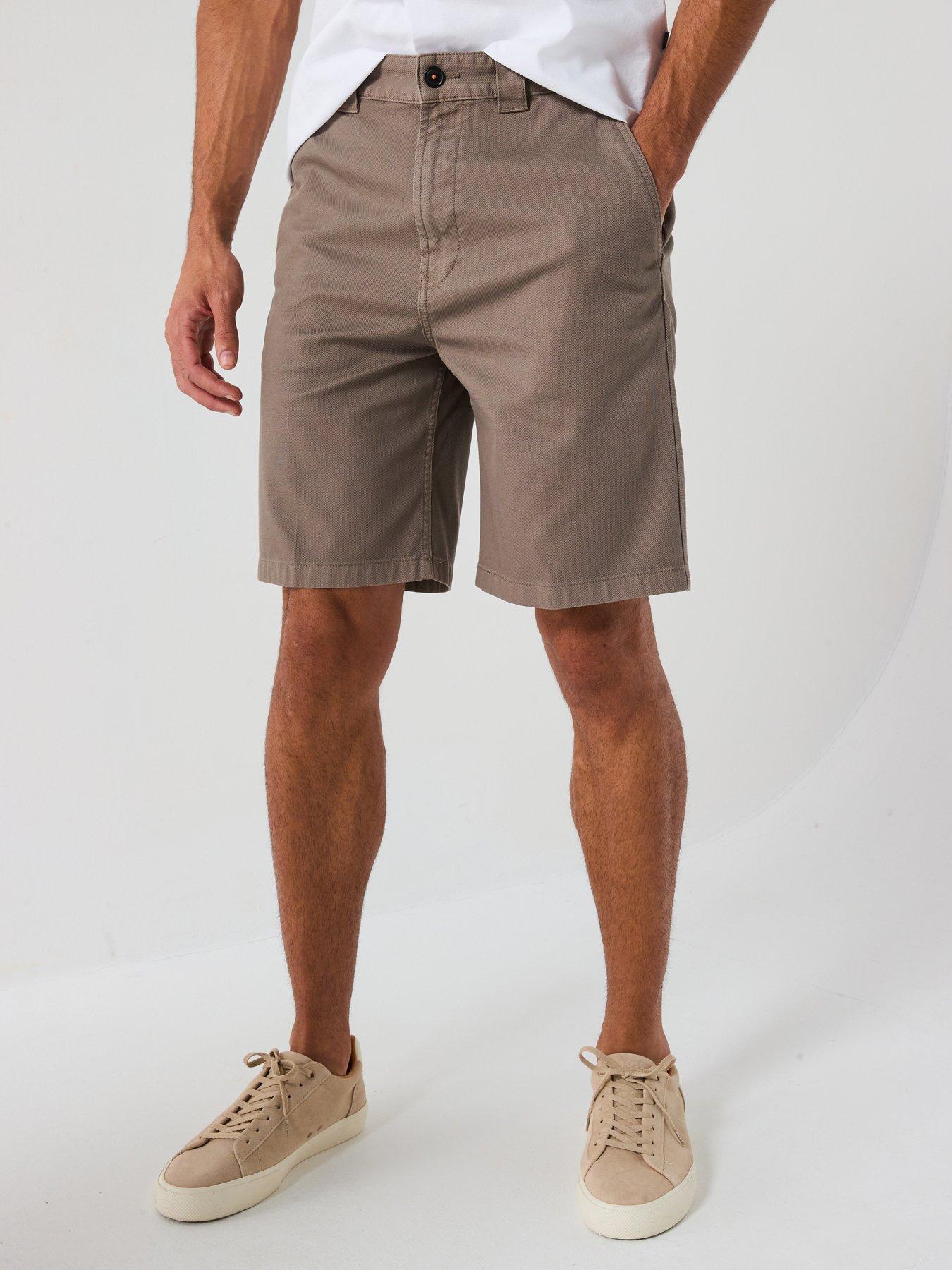  image of boss-straight-fit-shorts-beige