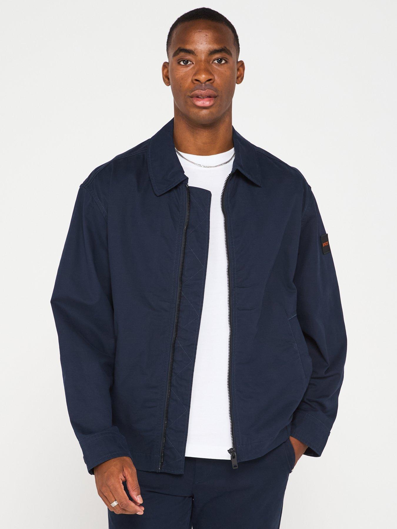  image of boss-relaxed-fit-cotton-twill-jacket-dark-blue