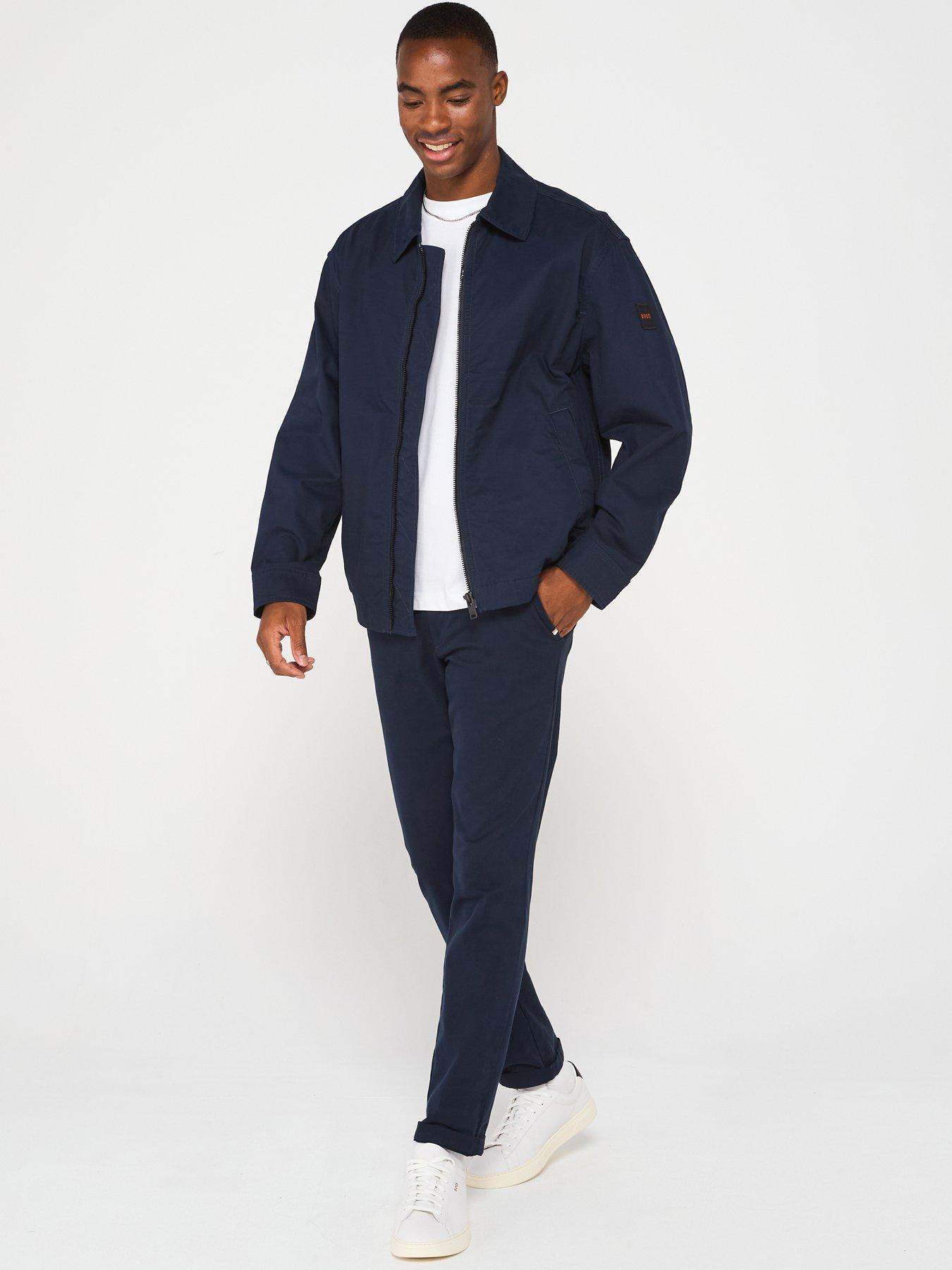  image of boss-relaxed-fit-cotton-twill-jacket-dark-blue