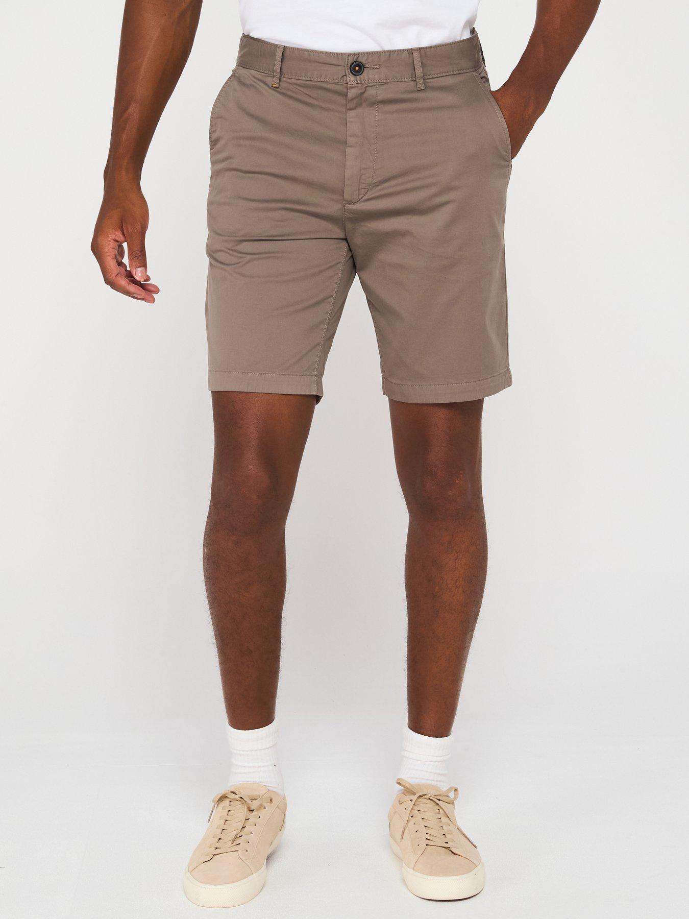  image of boss-slim-fit-chino-shorts-beige