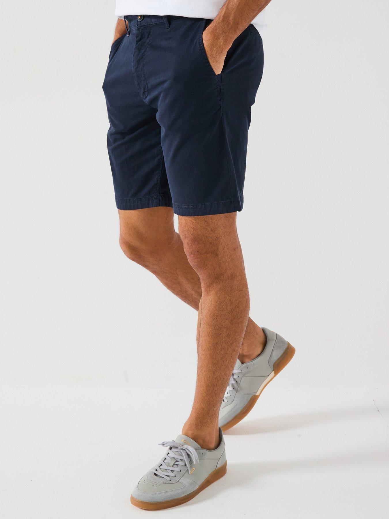  image of boss-chino-slim-fit-shorts-dark-blue