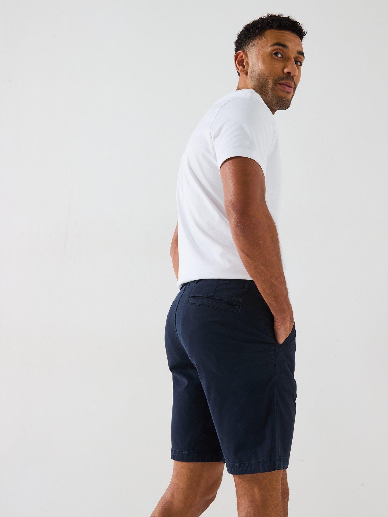  image of boss-chino-slim-fit-shorts-dark-blue