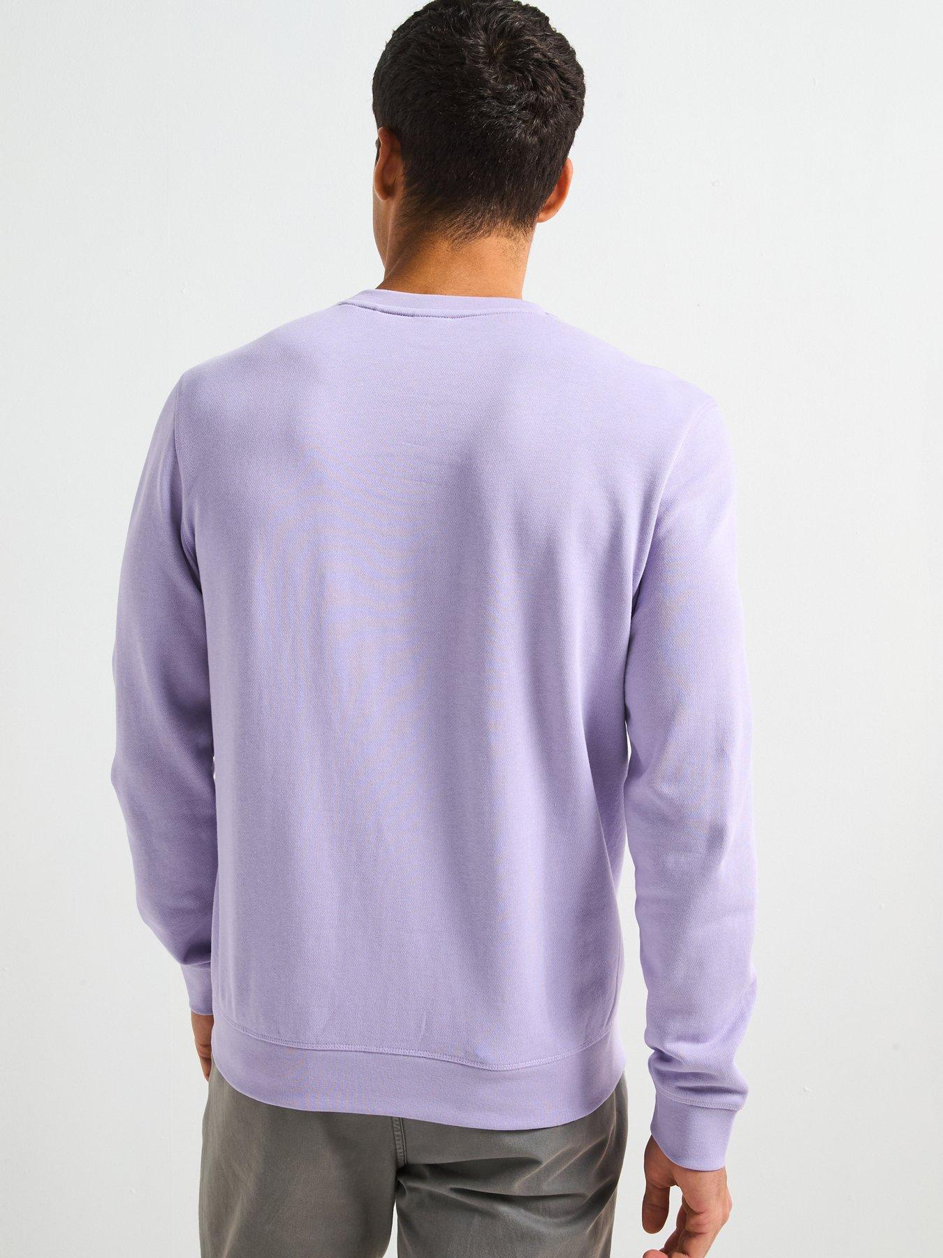  image of boss-westart-relaxed-fit-crew-sweatshirt-light-purple