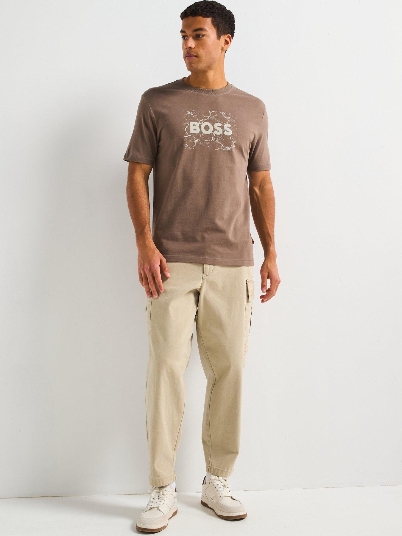  image of boss-boss-te_logospace-t-shirt-beige