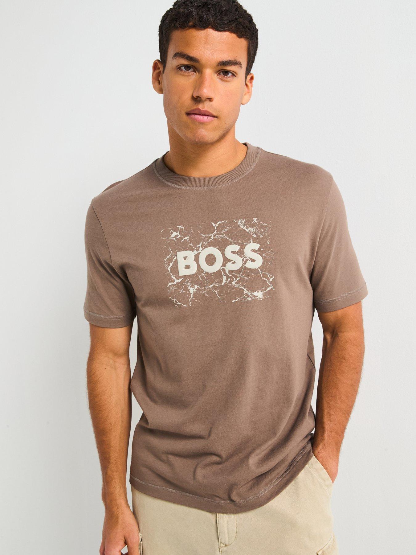  image of boss-boss-te_logospace-t-shirt-beige
