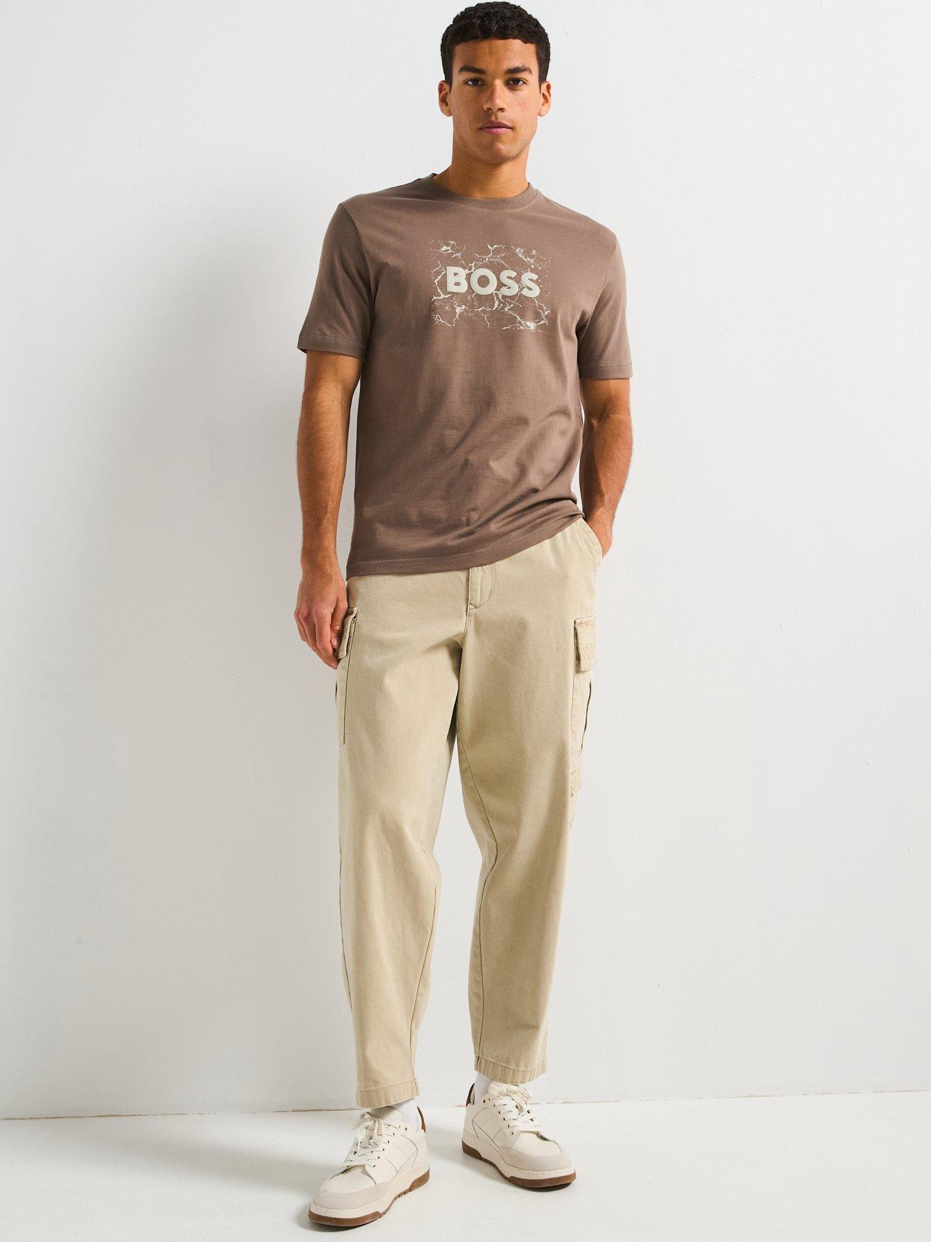  image of boss-boss-te_logospace-t-shirt-beige