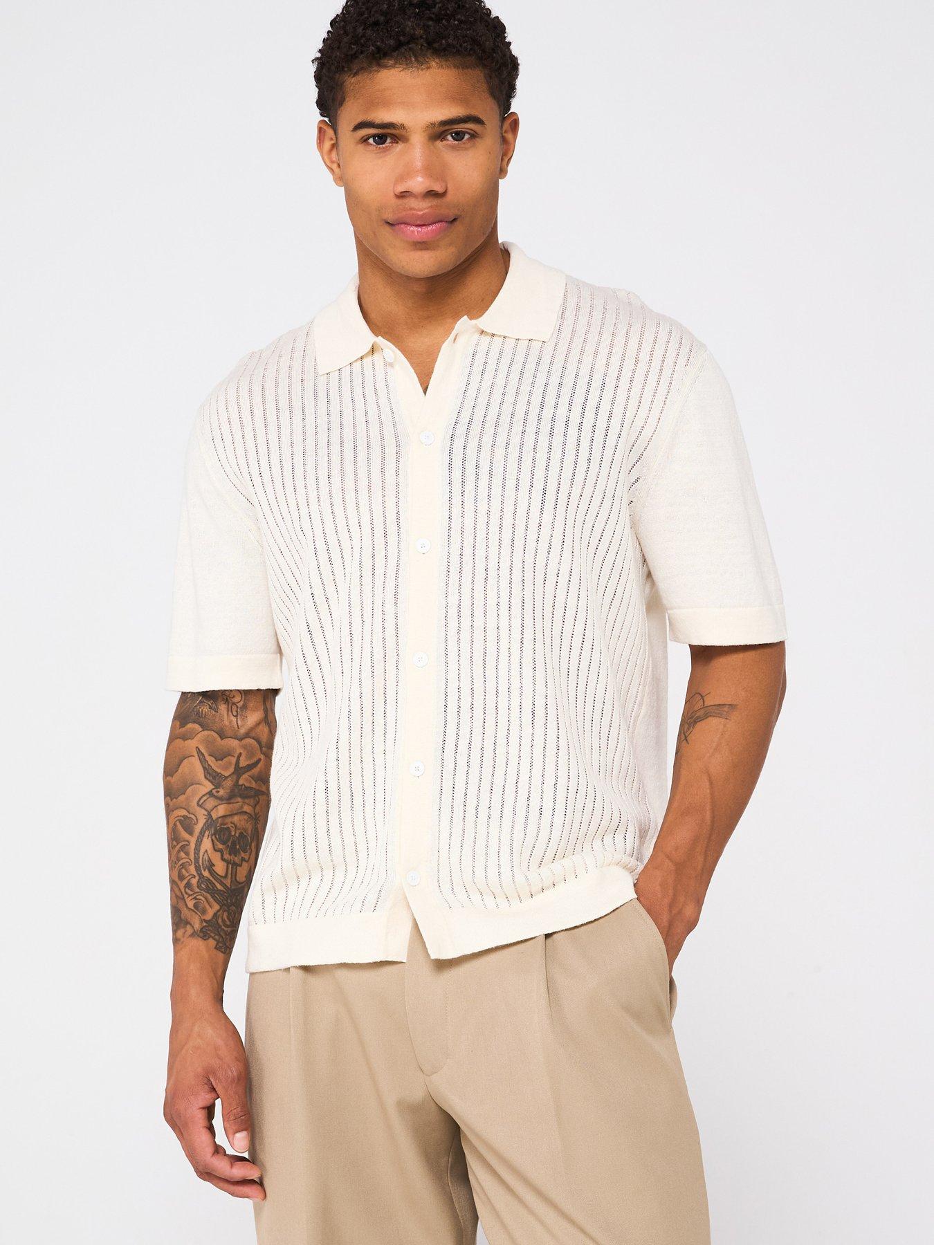 front image of boss-kamicino-knitted-top-natural