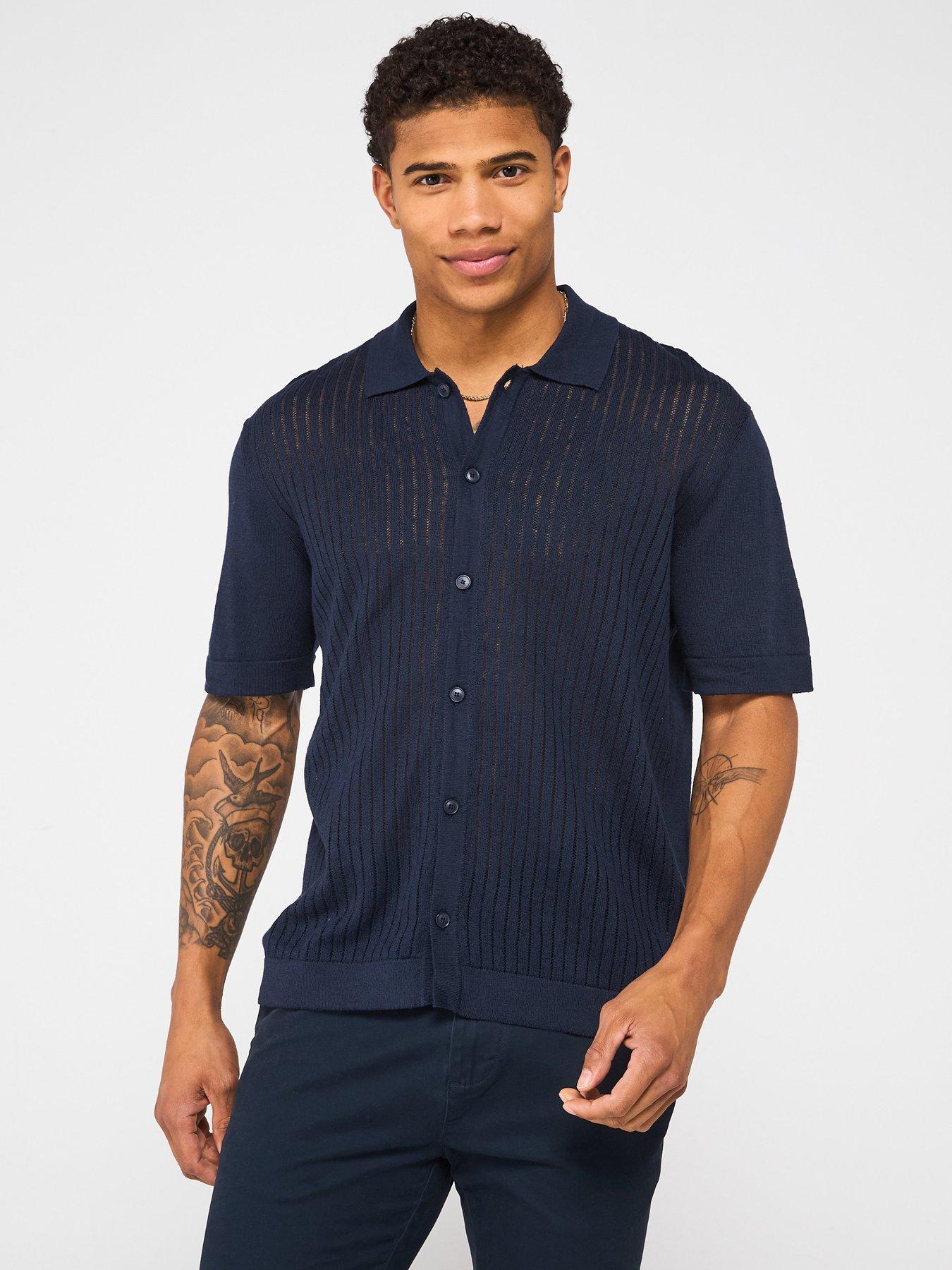  image of boss-kamicino-knit-top-dark-blue
