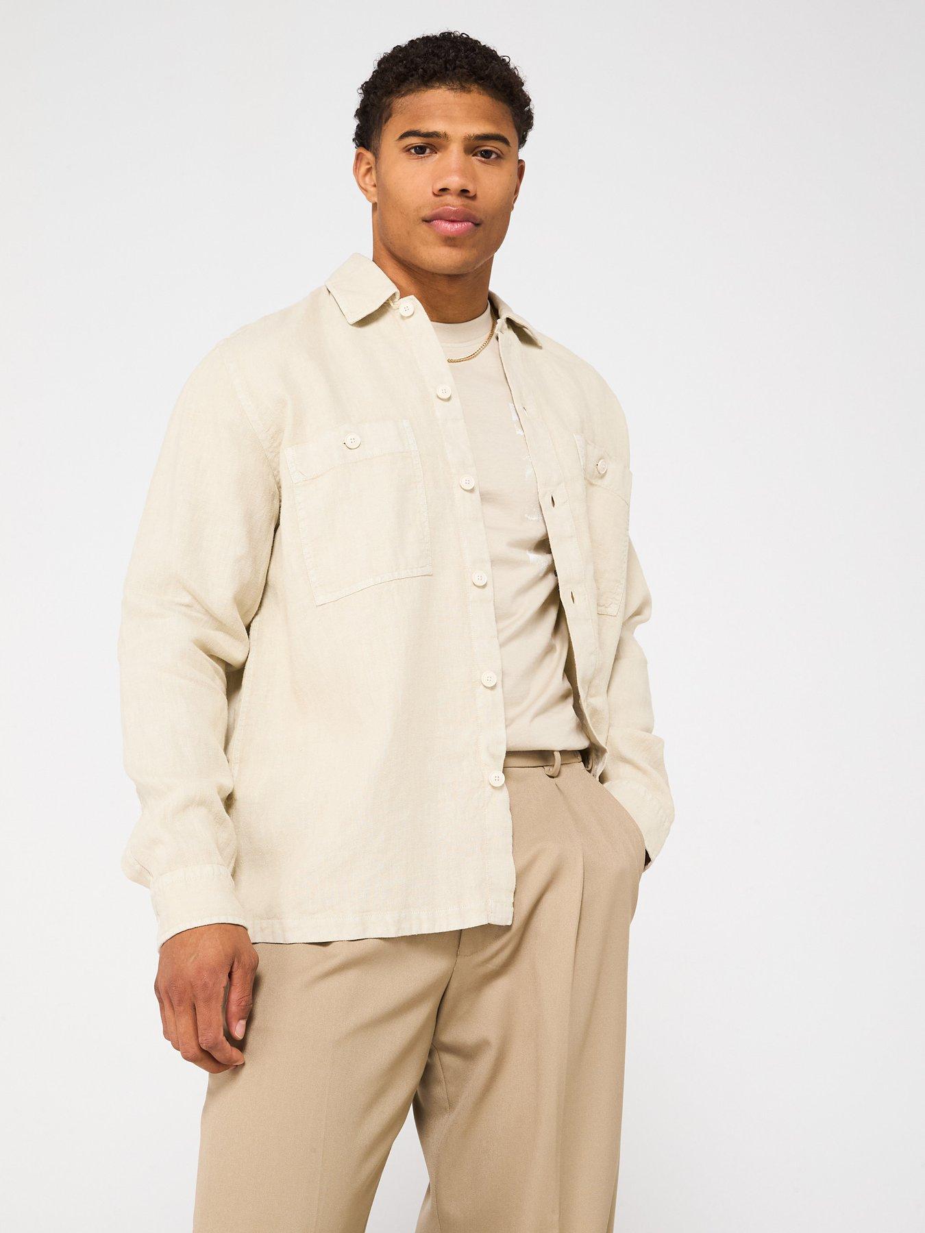 boss-locky-linen-double-pocket-shirt-light-beige