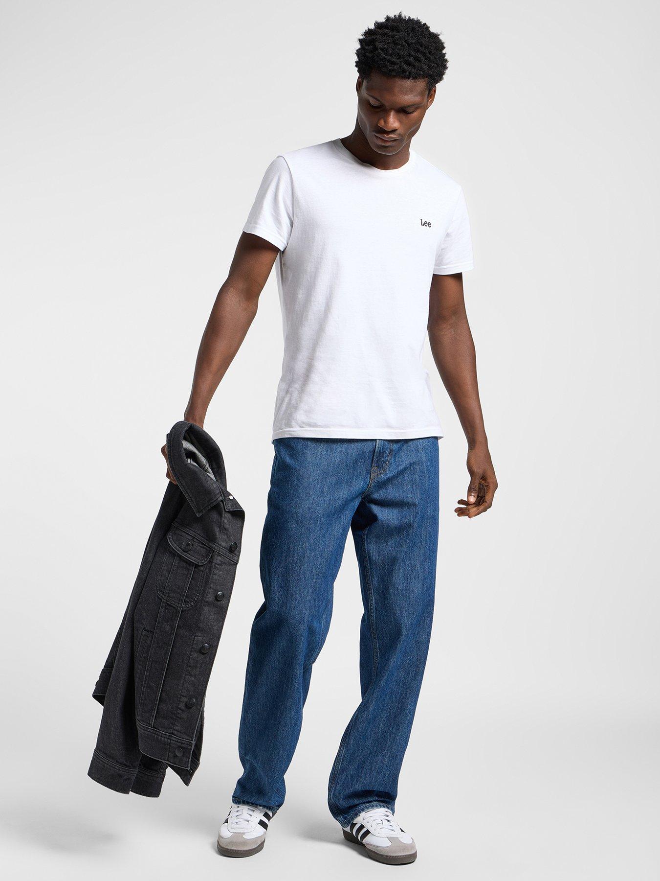  image of lee-asher-loose-straight-jeans-blue